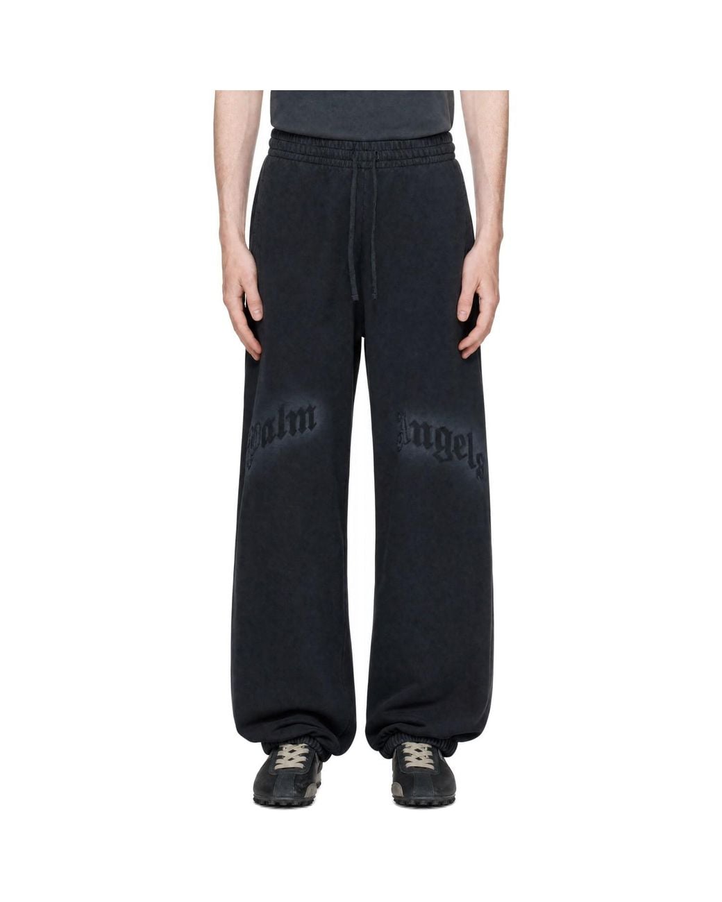Palm Angels Black Patch Pa Baggy Sweatpants for men