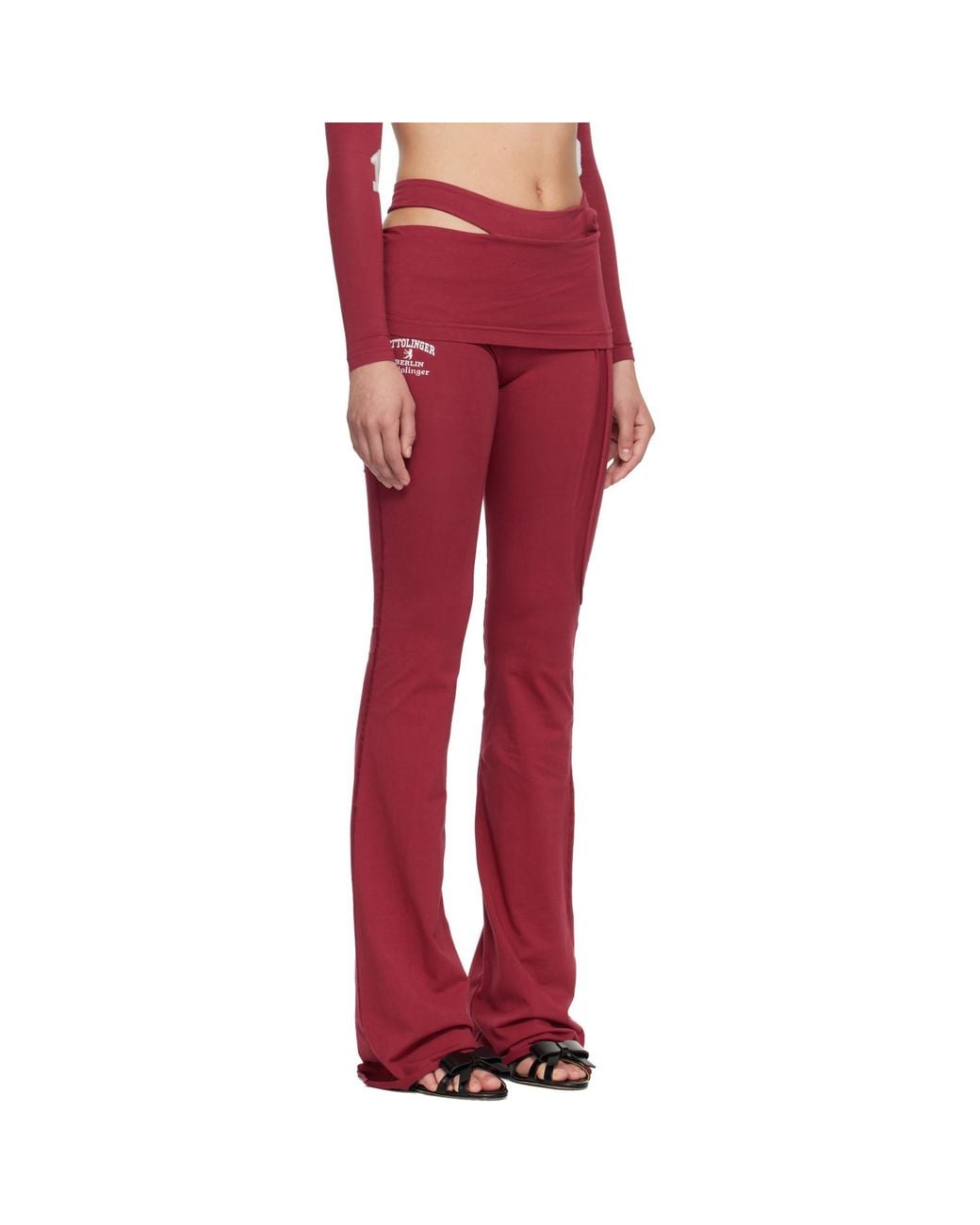 OTTOLINGER Red Drop-Fold Otto Leggings