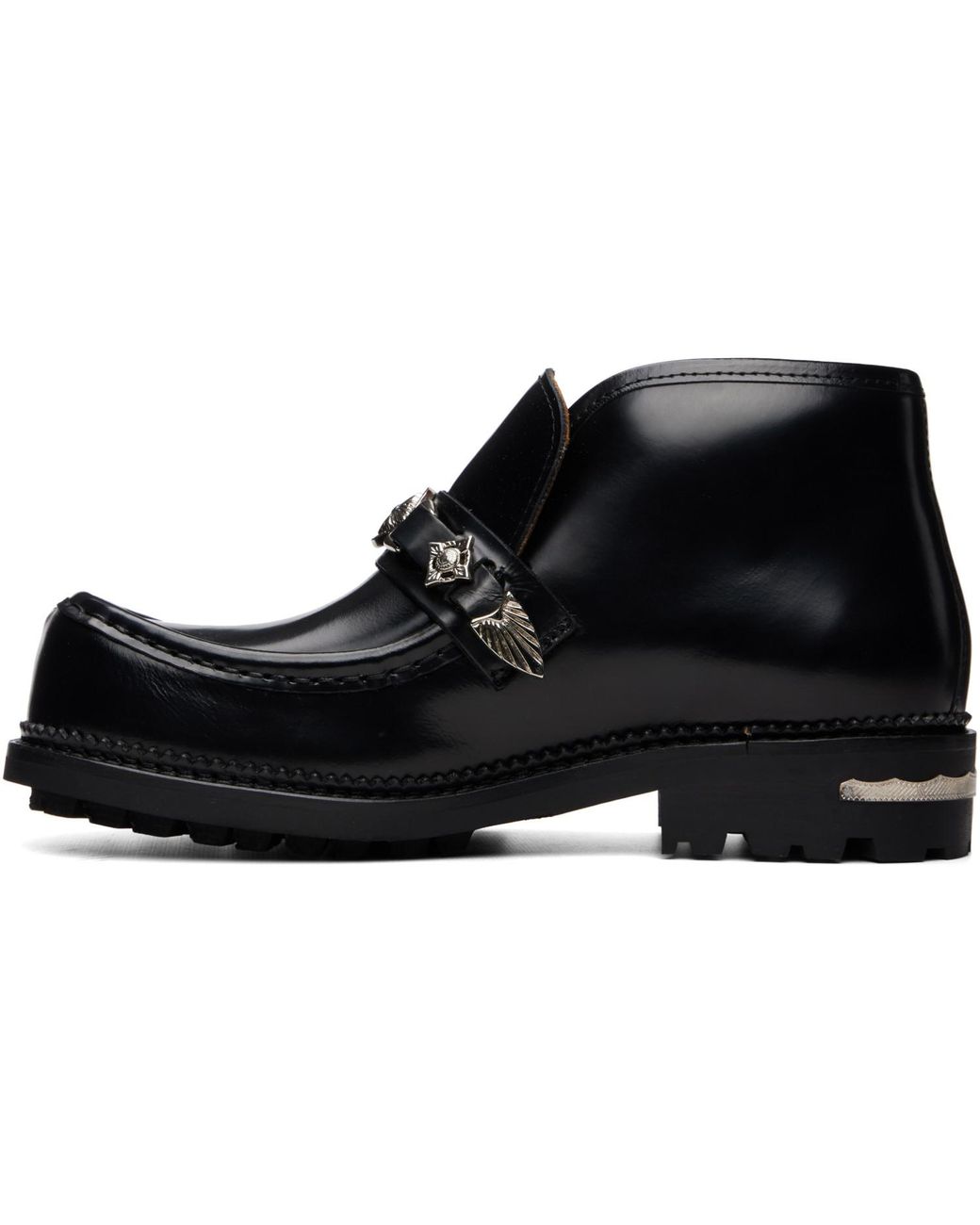 Toga Virilis Black Leather Boots for men