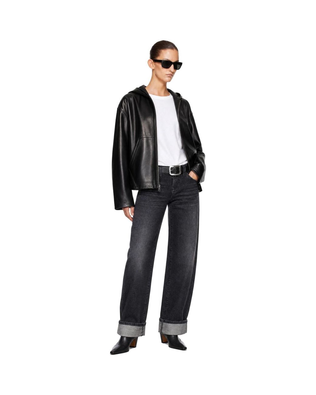 Khaite Black Darlo Leather Jacket