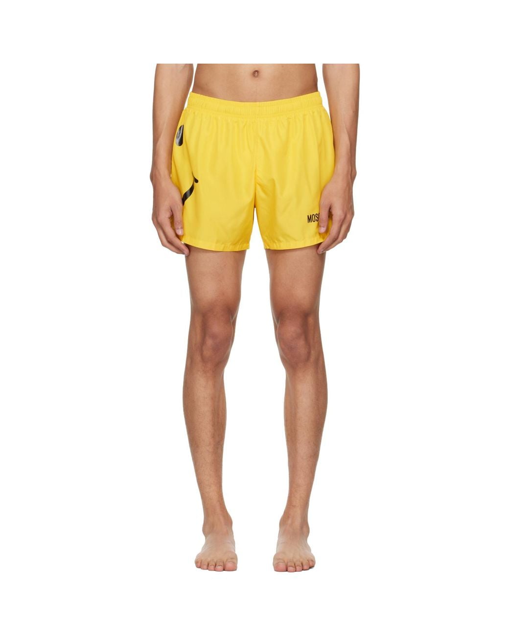 Moschino Yellow Smiley Swim Shorts for men