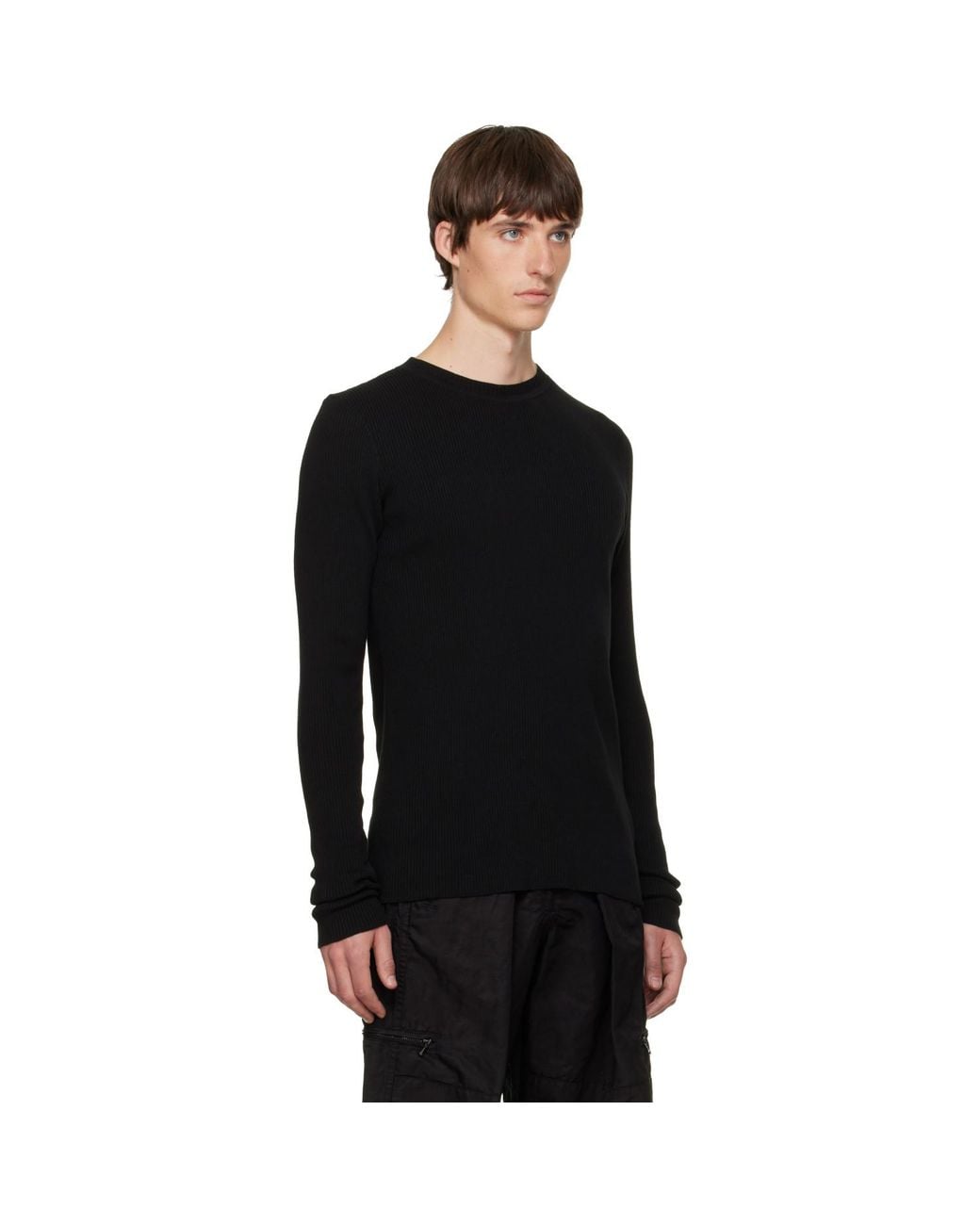 Julius Black Skinny Sweater for men