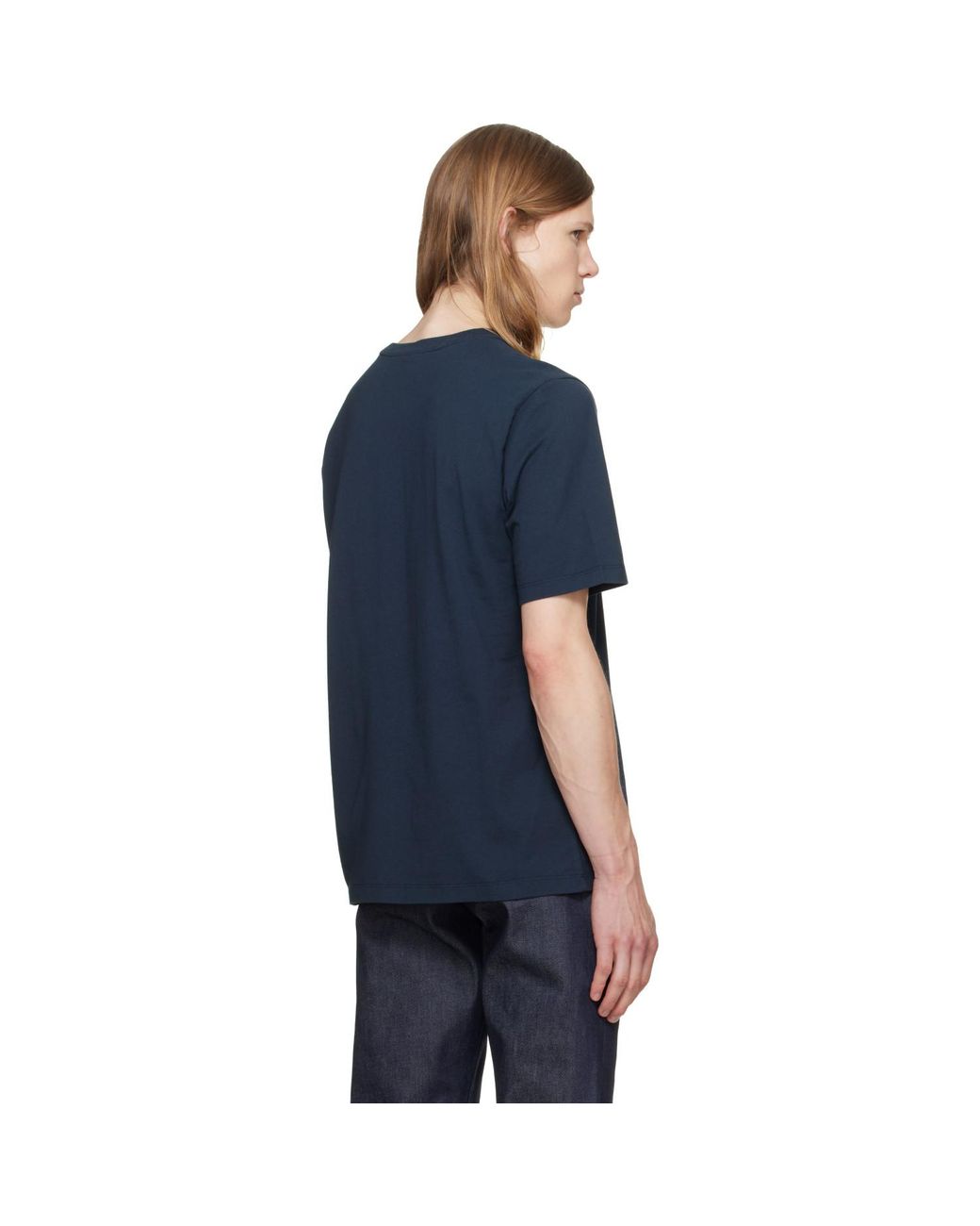Maison Kitsuné Blue Fox Head Regular T-Shirt for men