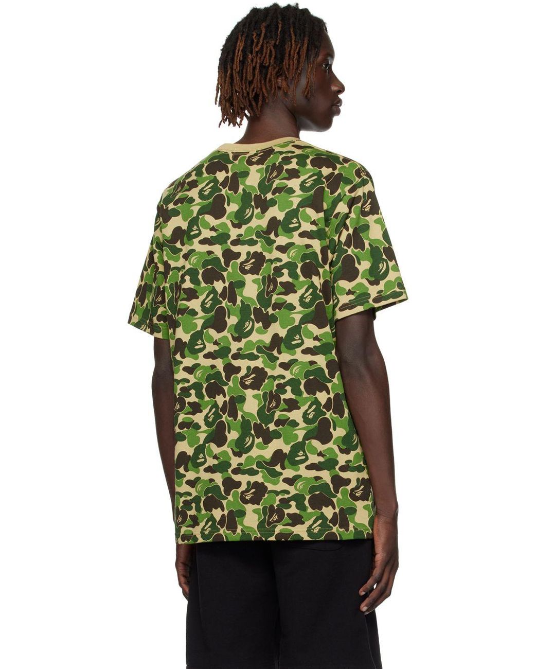 A Bathing Ape Abc Camo Ape Head One Point T-shirt in Green for Men