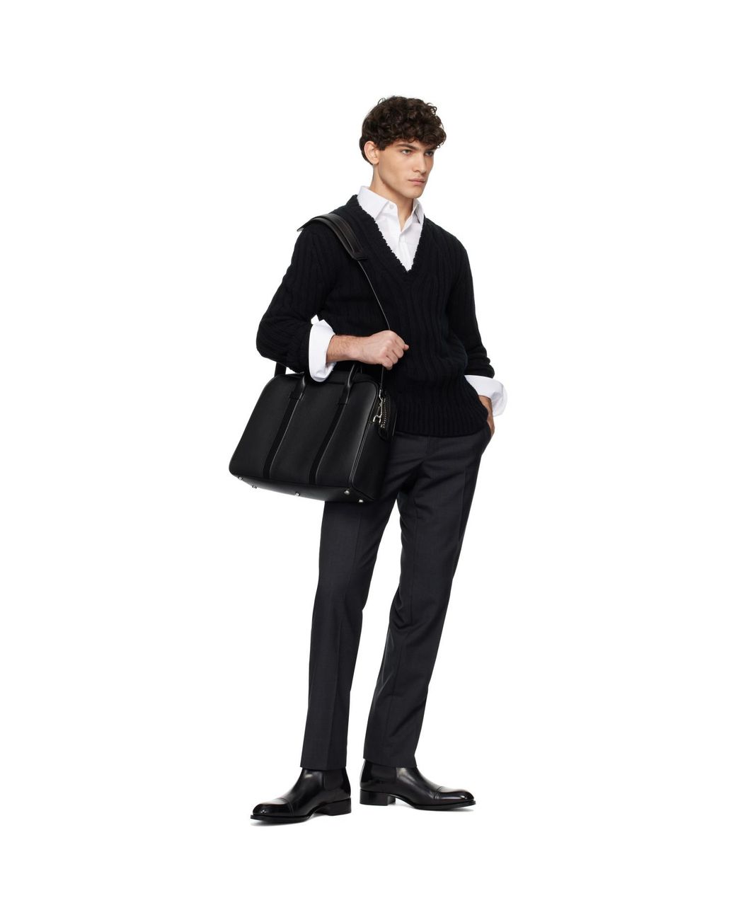 Tom Ford Blue Super Plain Weave O'Connor Trousers for men