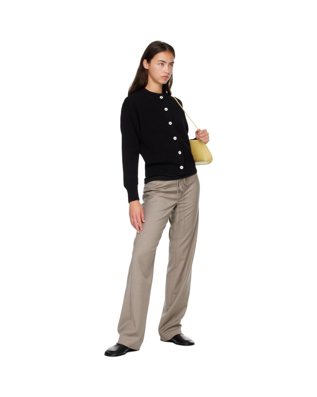 &Daughter Black Ada Crewneck Cardigan