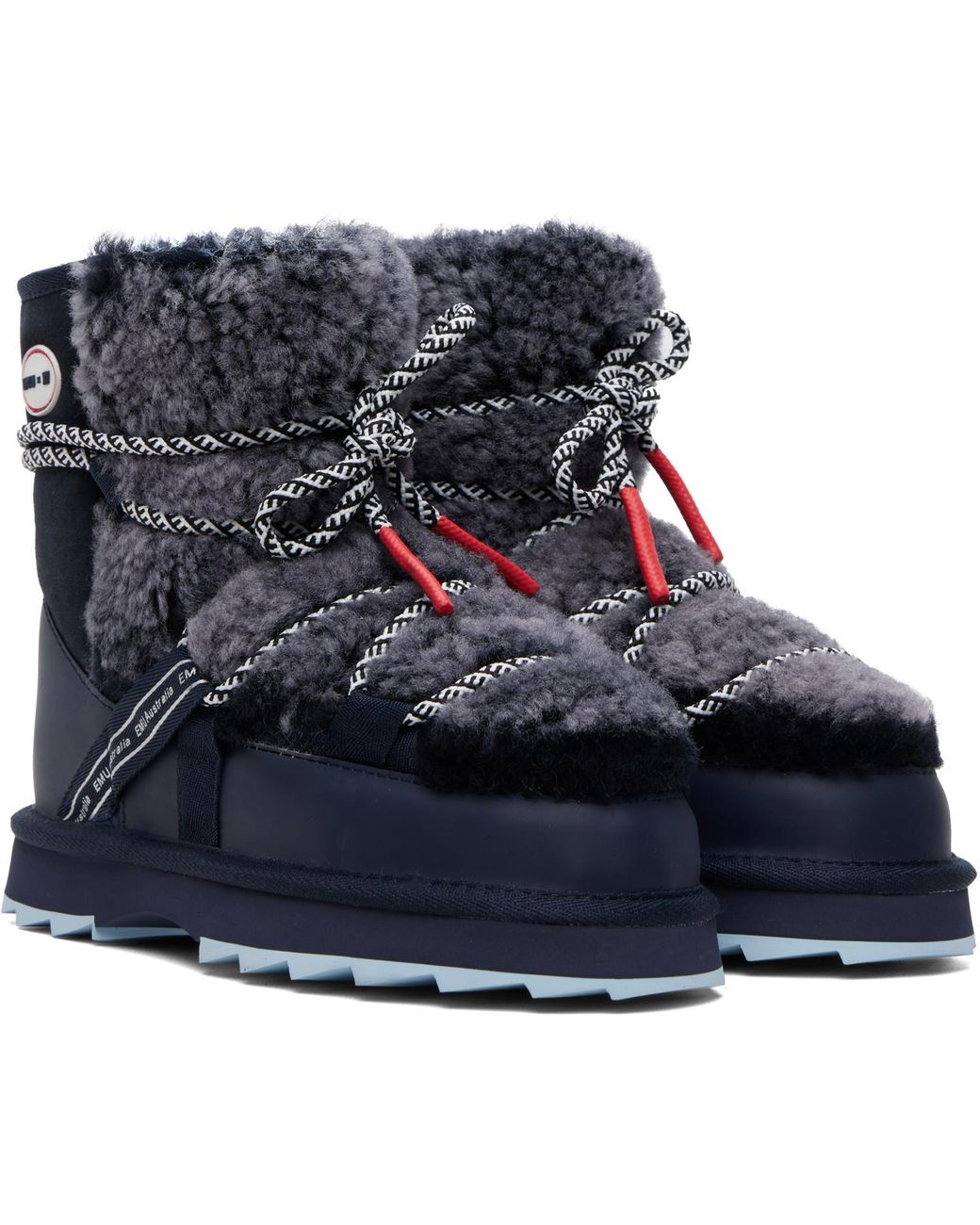 EMU Blue We Norwegian Edition Blurred Teddy Boots