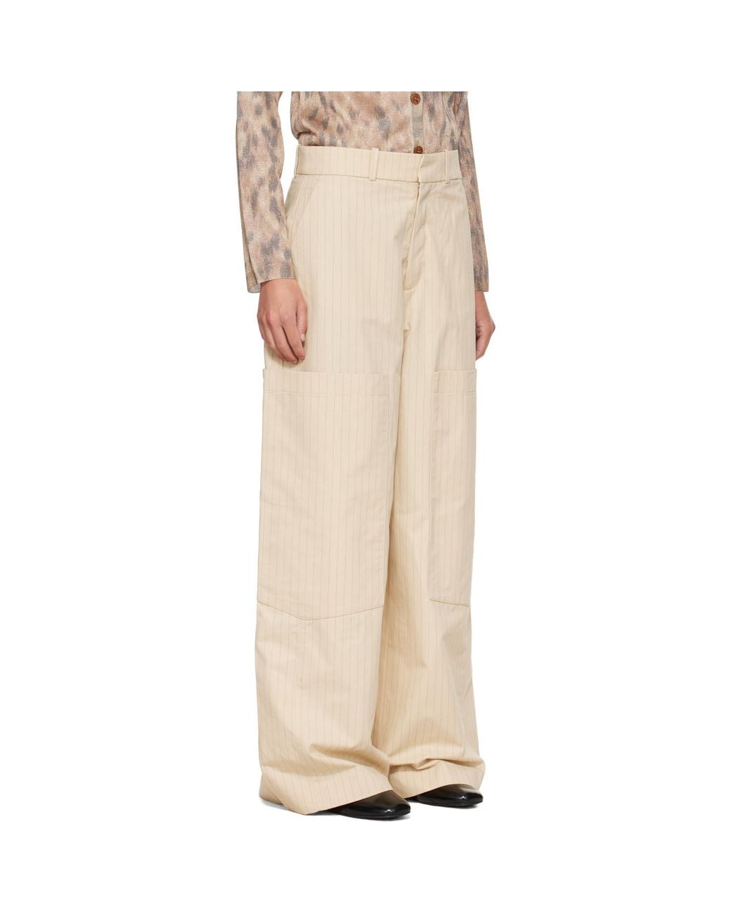 Ganni Natural Suiting Trousers