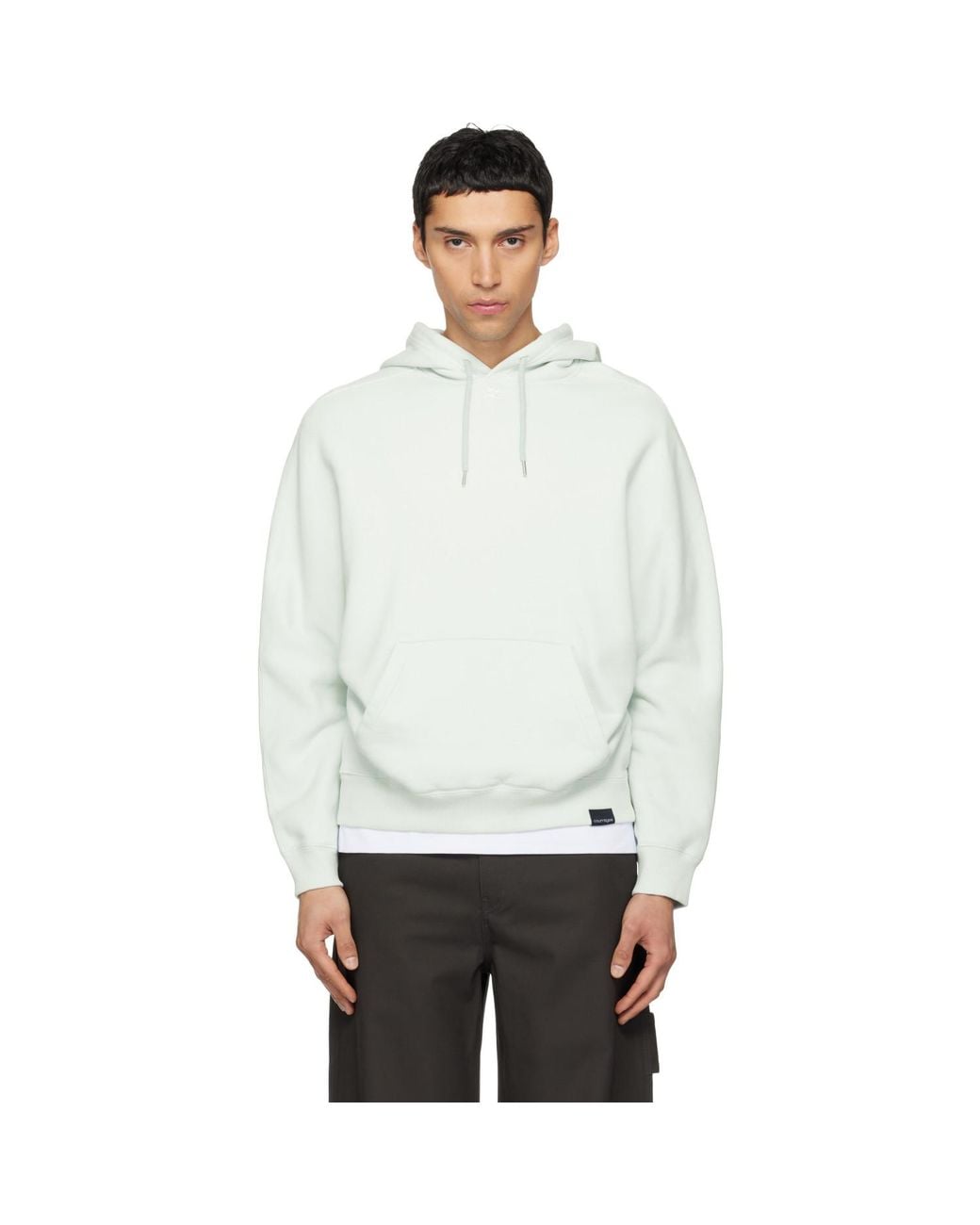 Courreges White Oversized Hoodie for men