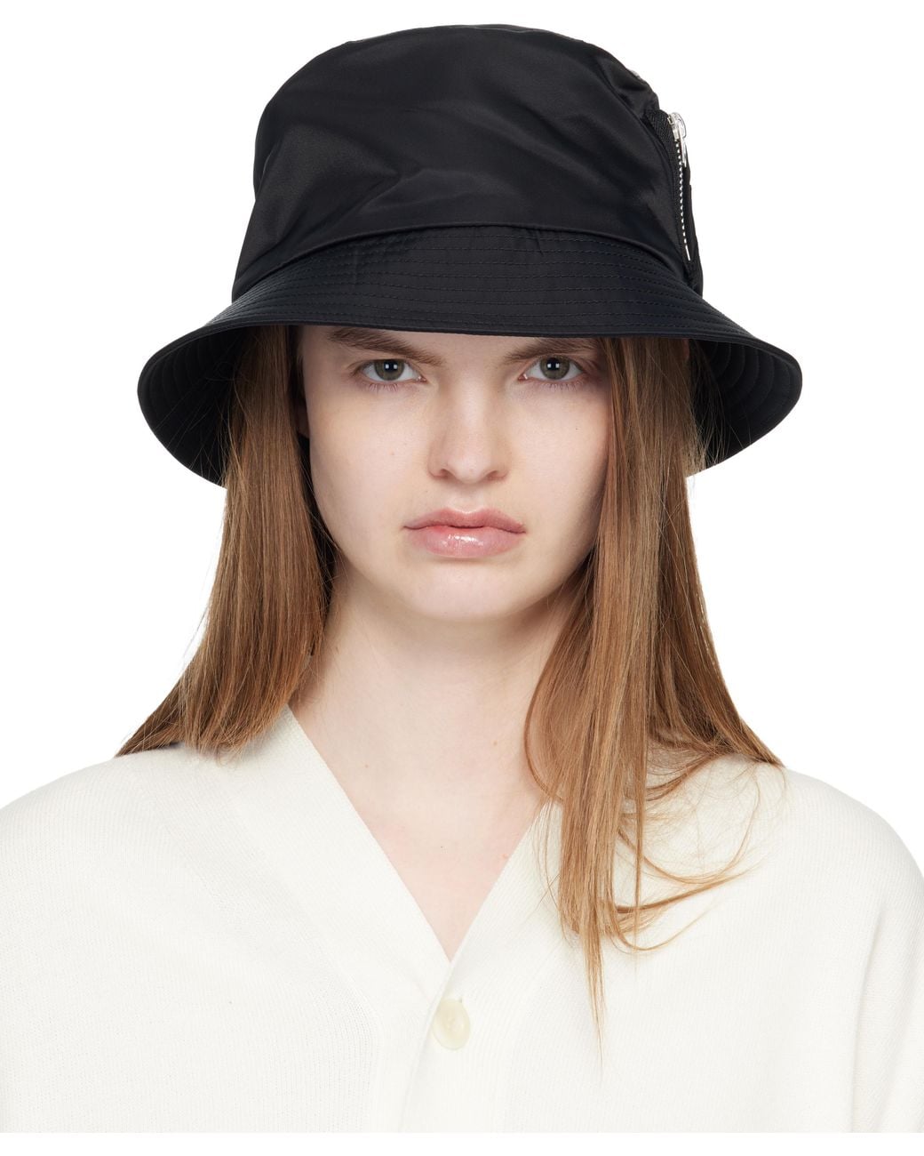 Single Hat Sacai Single Brim Pocket Bucket Hat in Black | Lyst