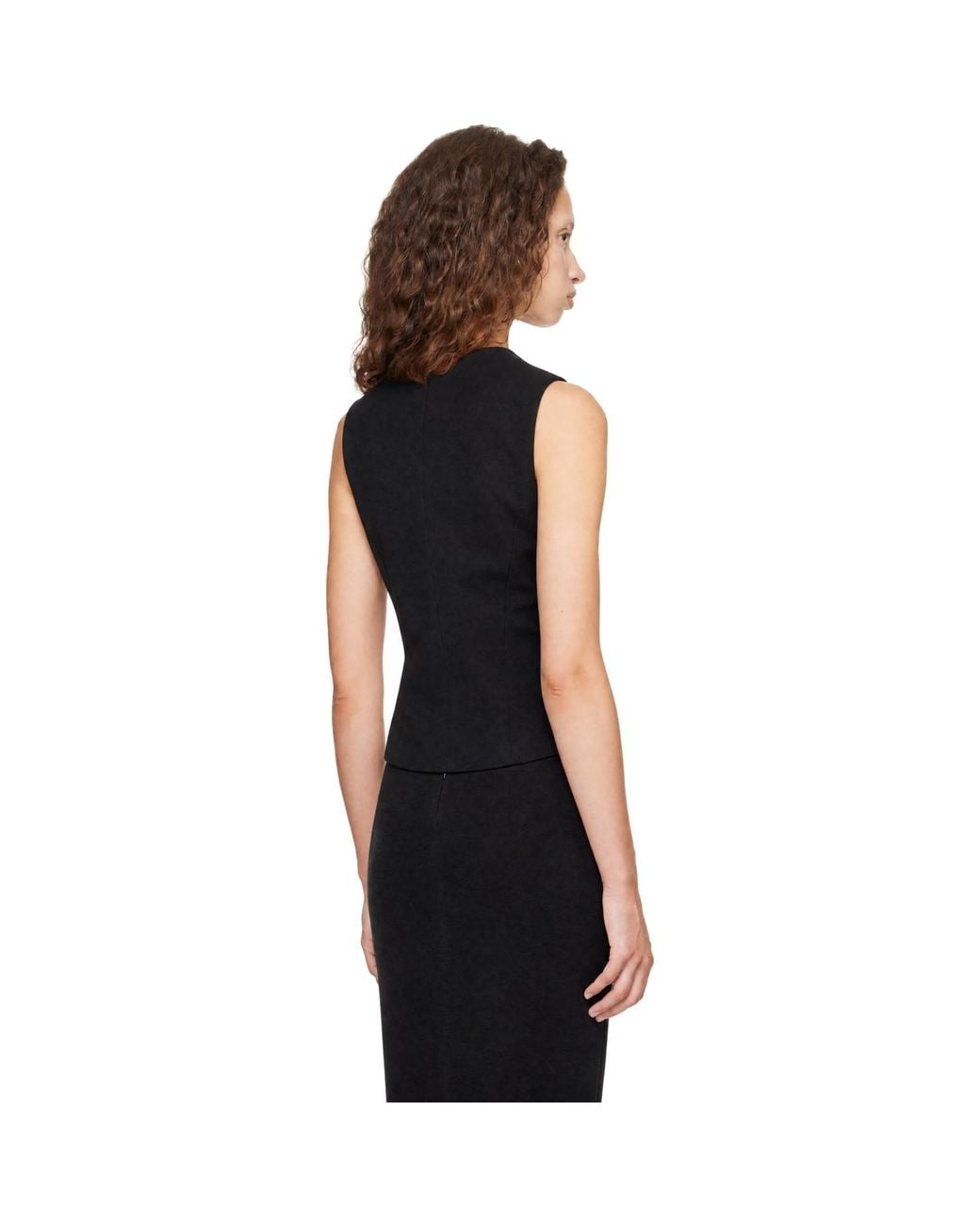 Loulou de Saison Black Jane Buttoned Waistcoat Vest