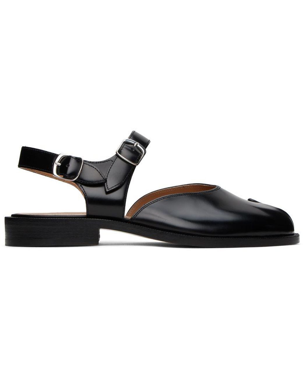 Maison Margiela Black Tabi Sandals for Men | Lyst