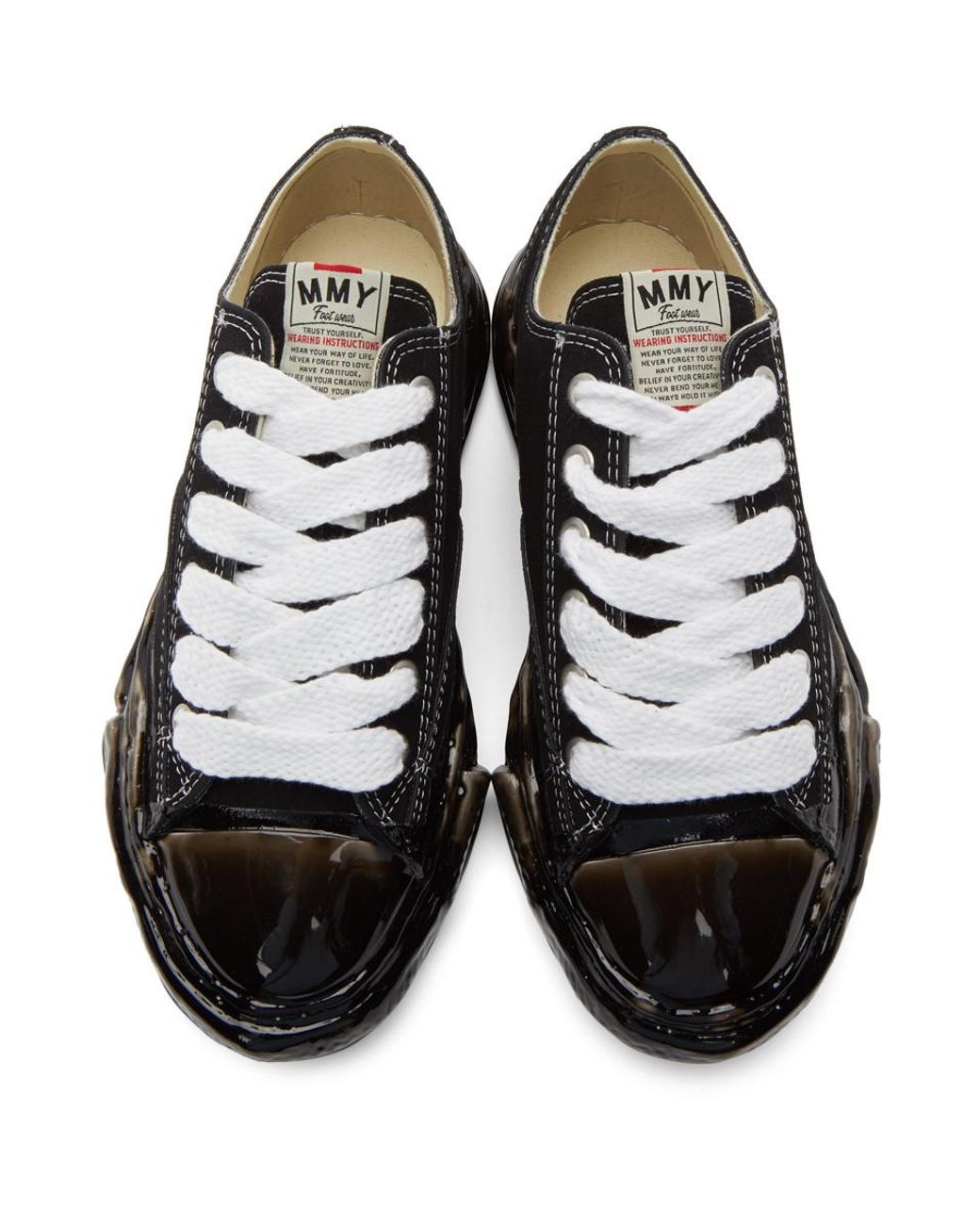 Miharayasuhiro Black Original Sole Dip Sneakers for Men | Lyst