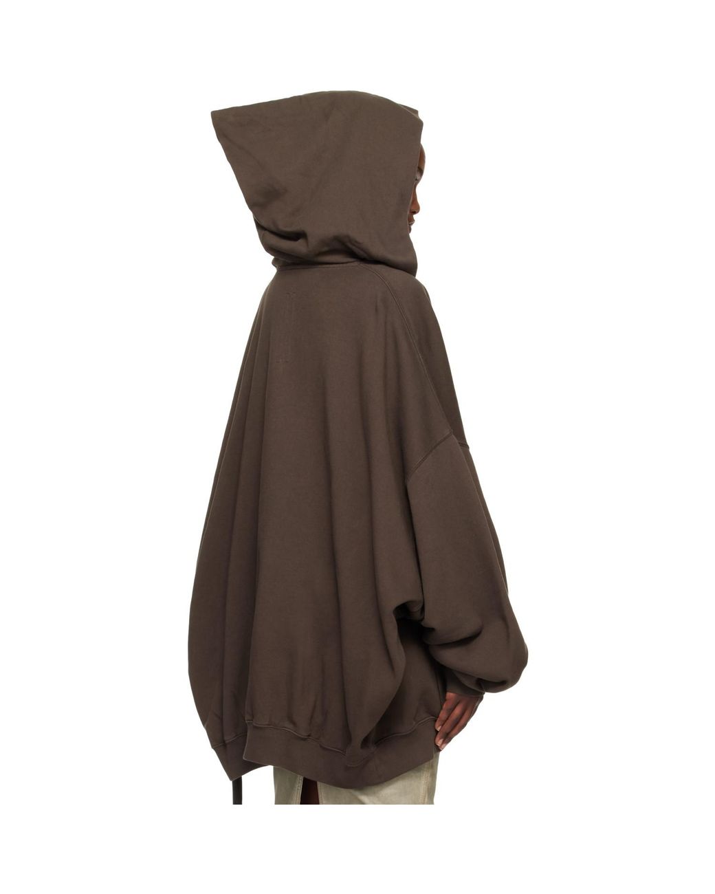 Rick Owens Brown Temple Mountain Hun Hoodie