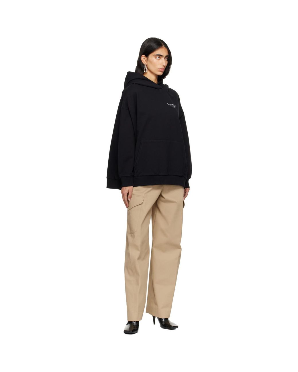 Pull À Capuche Noir À Logos Givenchy en coloris Black