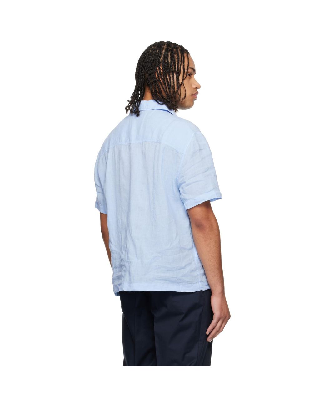 HUGO White Camp Collar Shirt for men
