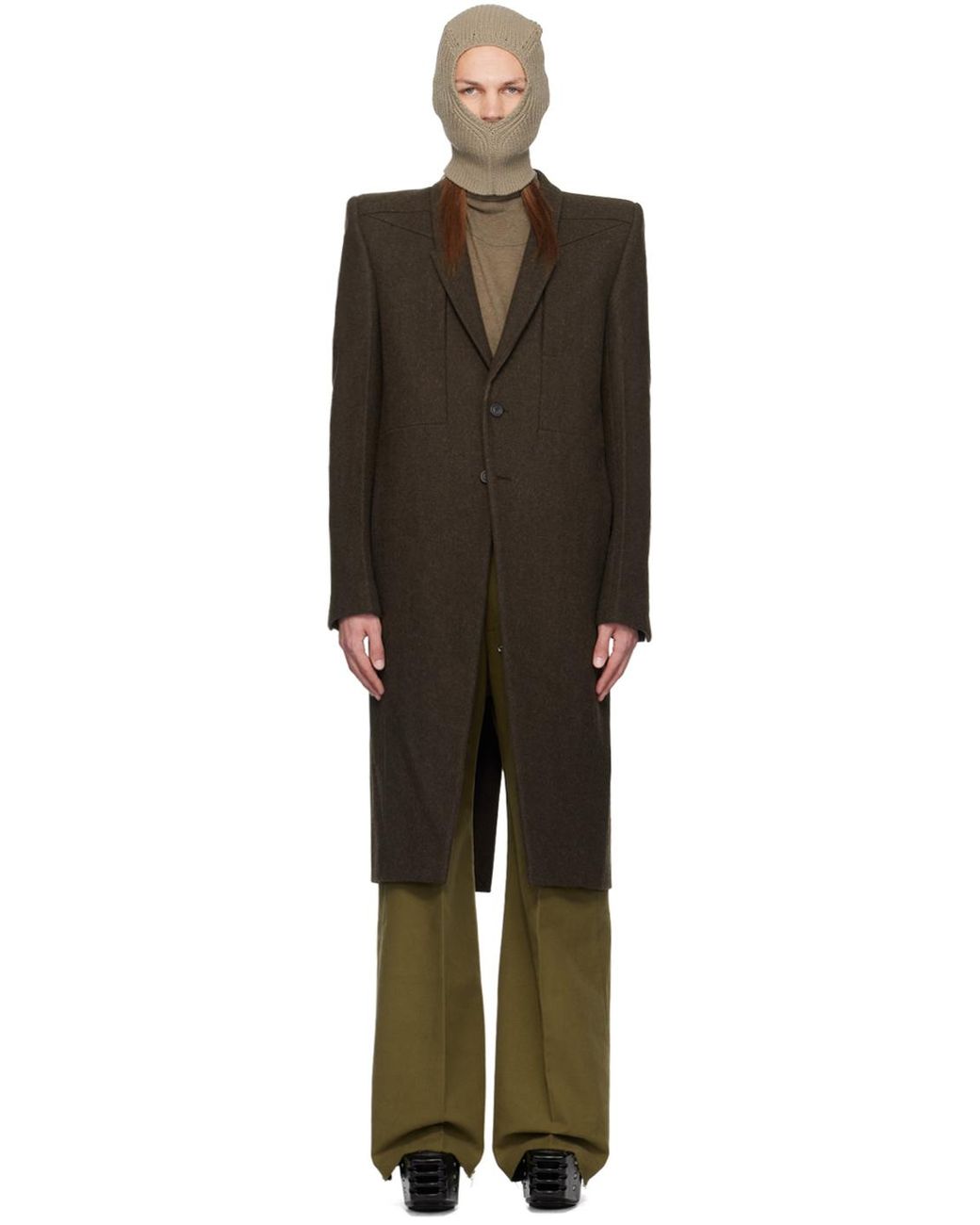 Rick Owens Porterville Fogpocket Neue Coat in Black for Men | Lyst