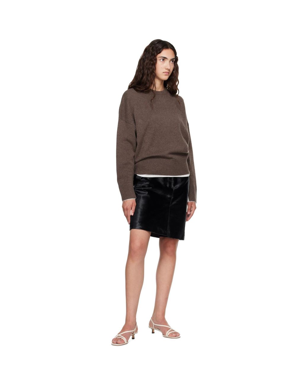Loulou de Saison Brown Anton Lds Cashmere Sweater