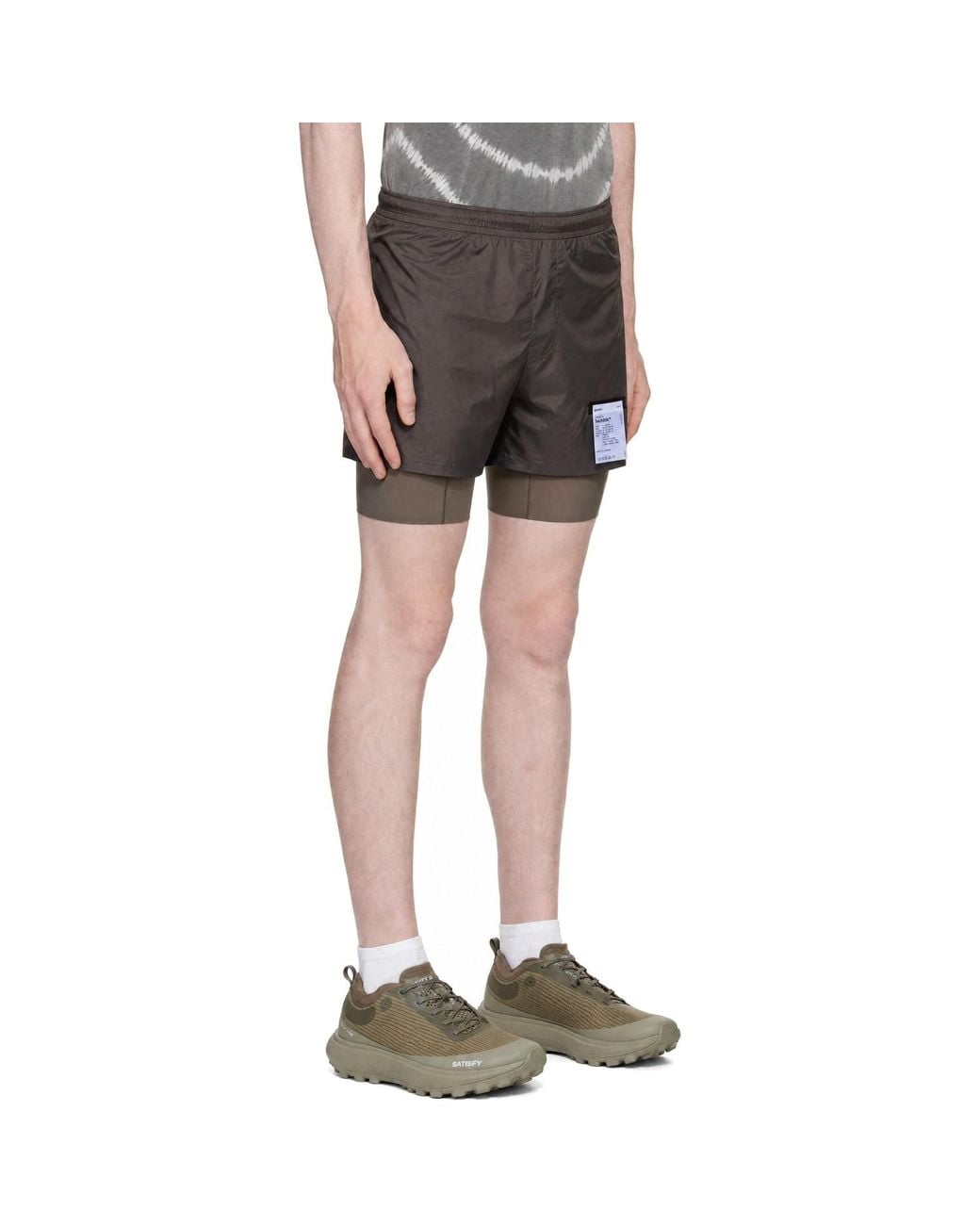 Satisfy Gray Techsilk 8 Running Shorts for men