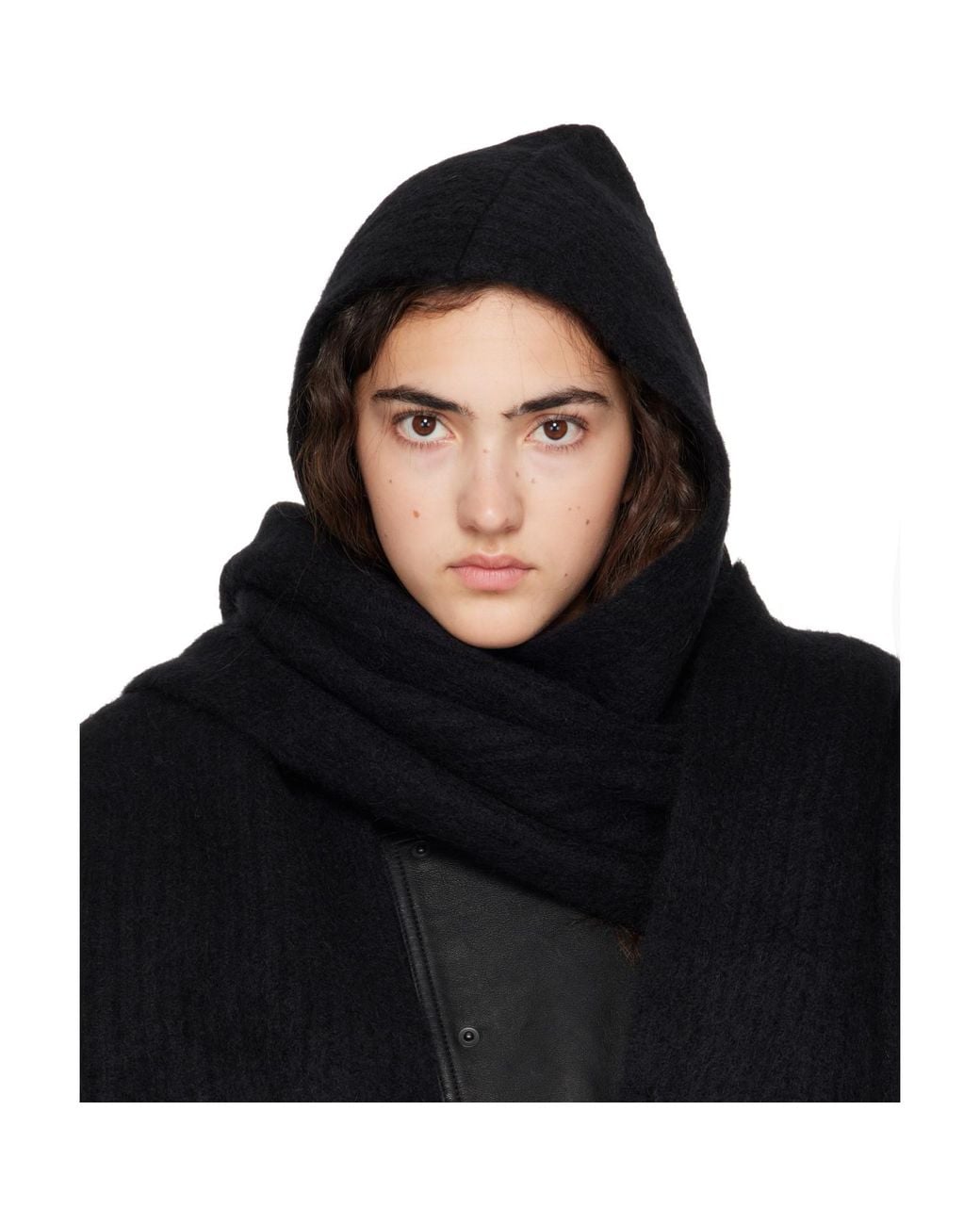 Givenchy Black Hooded Alpaca Scarf