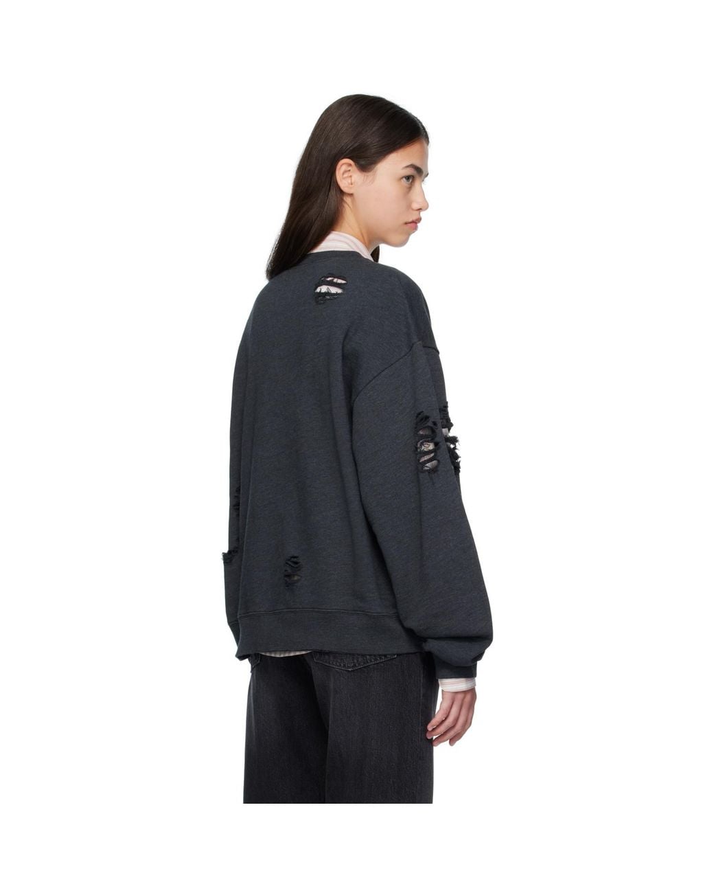 Acne Black Printed Logo Sweatshirt