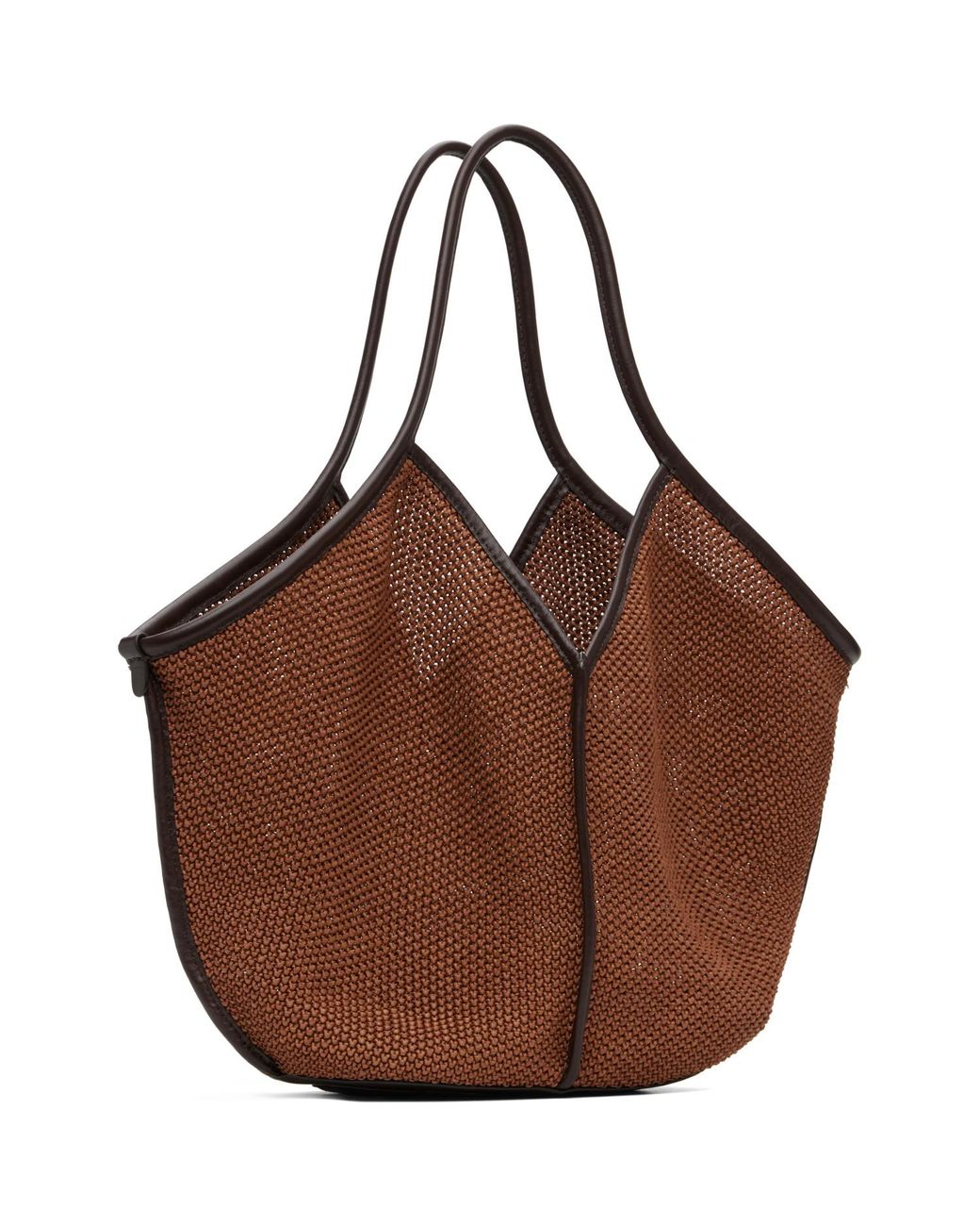 Hereu Brown Calella Soft Raffia Tote
