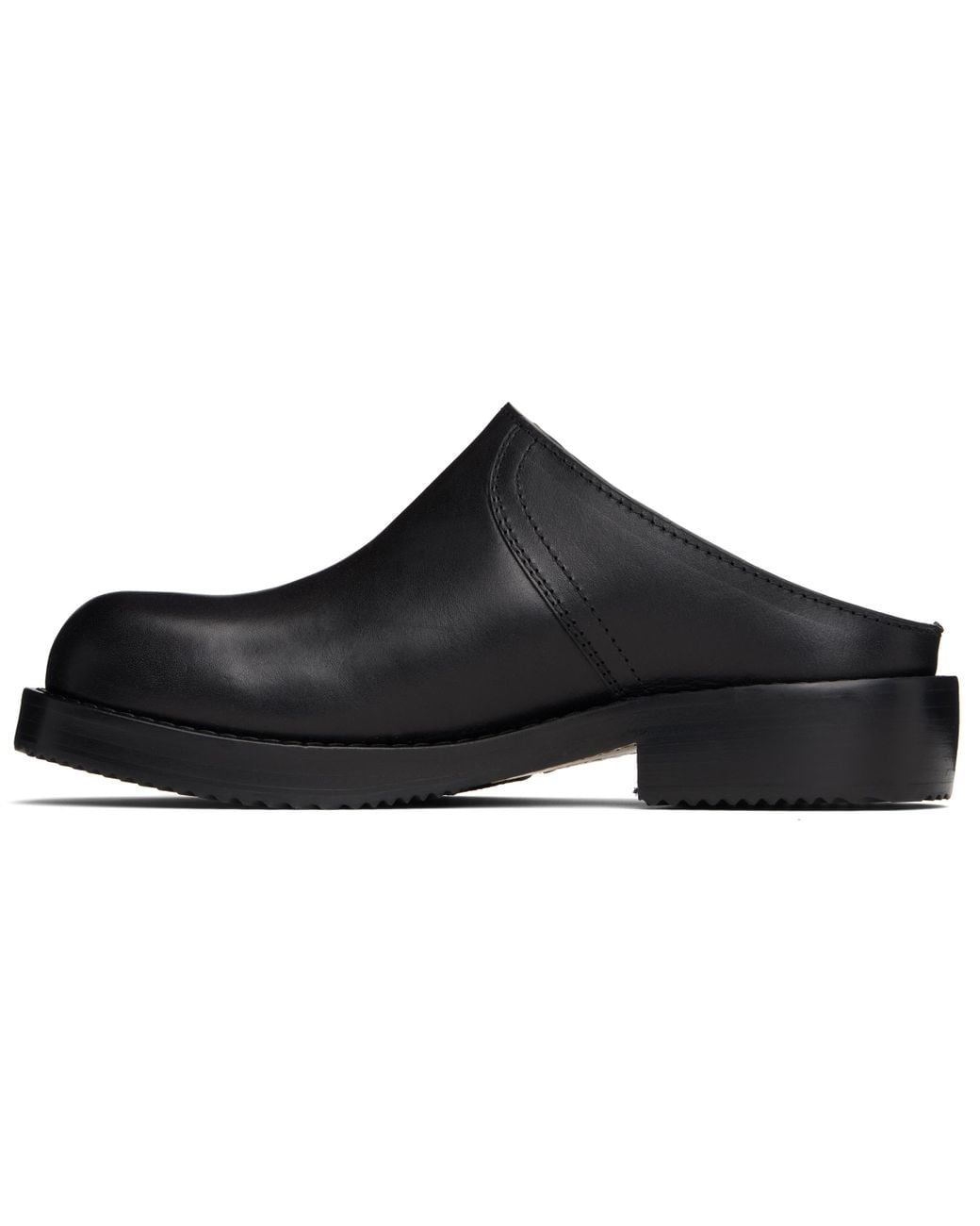 Dries Van Noten Black Leather Clogs for men