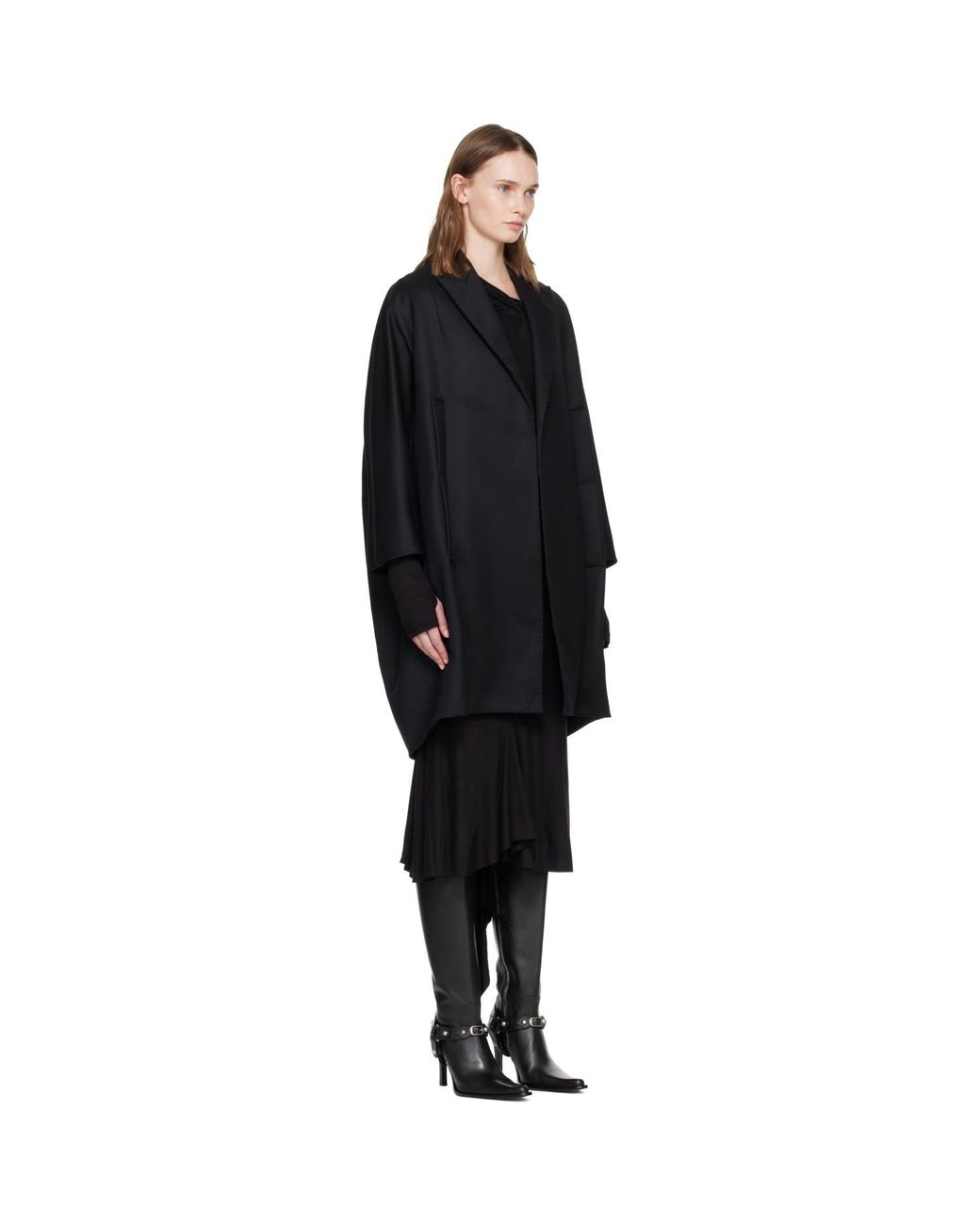 AARON ESH Black Cocoon Coat