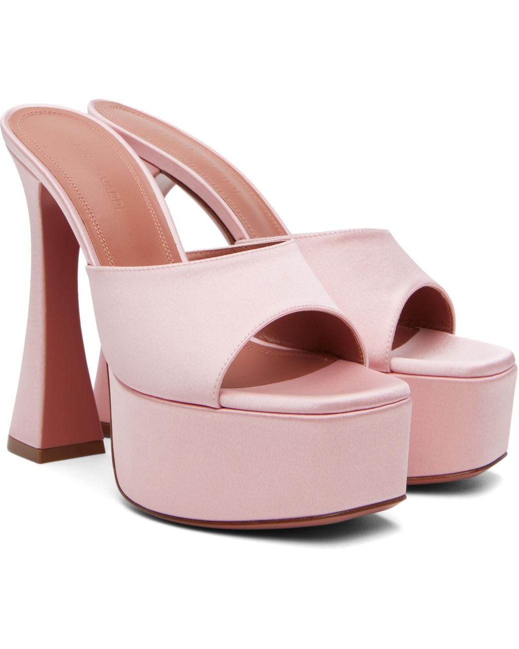 AMINA MUADDI Pink Ssense Exclusive Dalida Slipper 140 Heeled Sandals