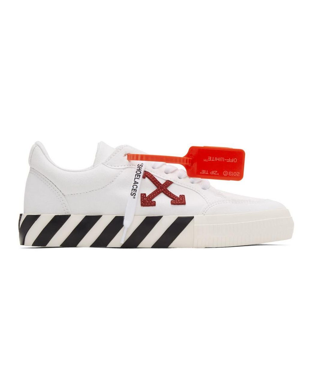 Off-White c/o Virgil Abloh Cotton Low Vulcanized Sneakers in White for ...