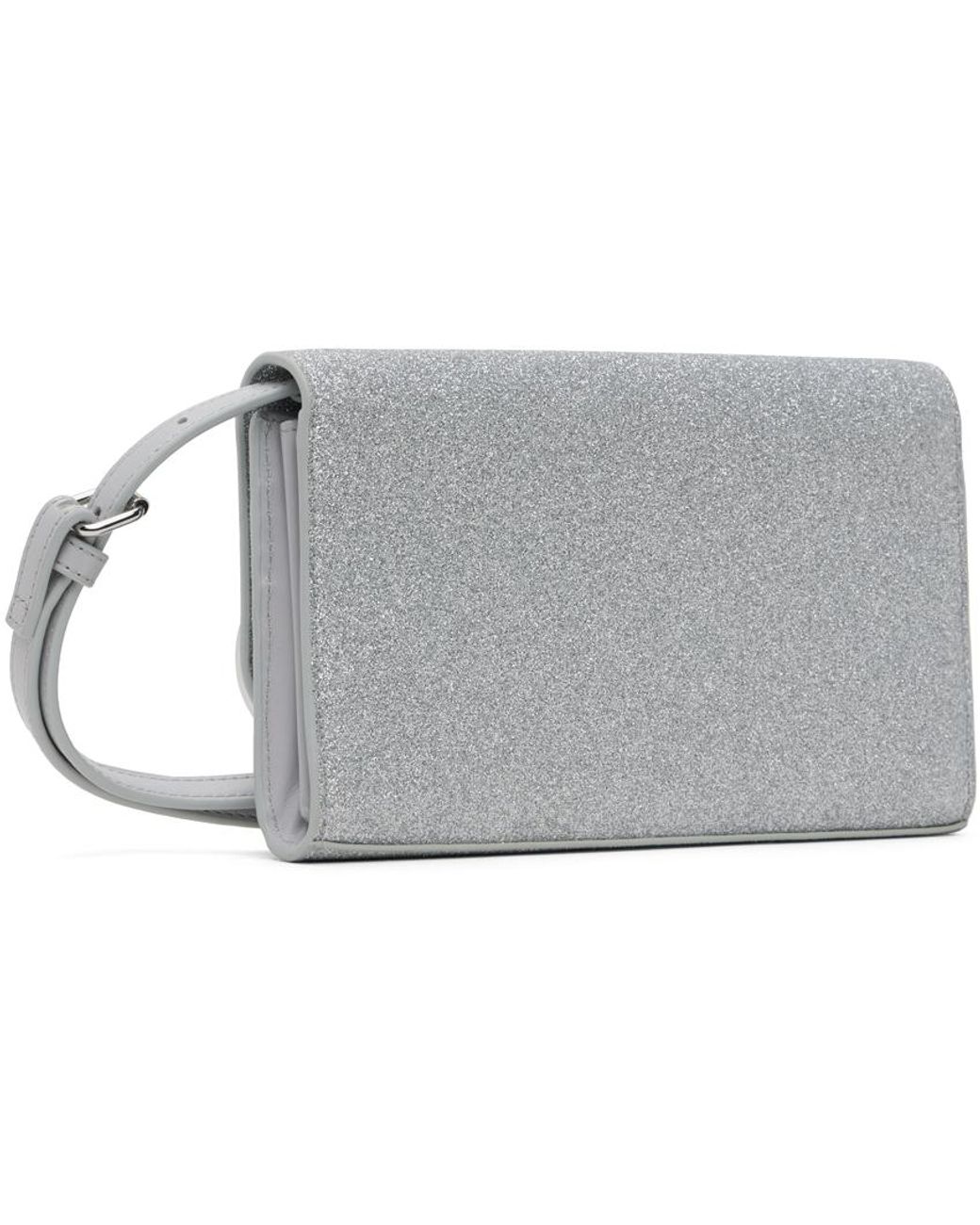 残りわずか＊DIESEL＊1dr wallet strap silver ショルダー Women's Wallet bag in mirrored leather | Silver | Diesel