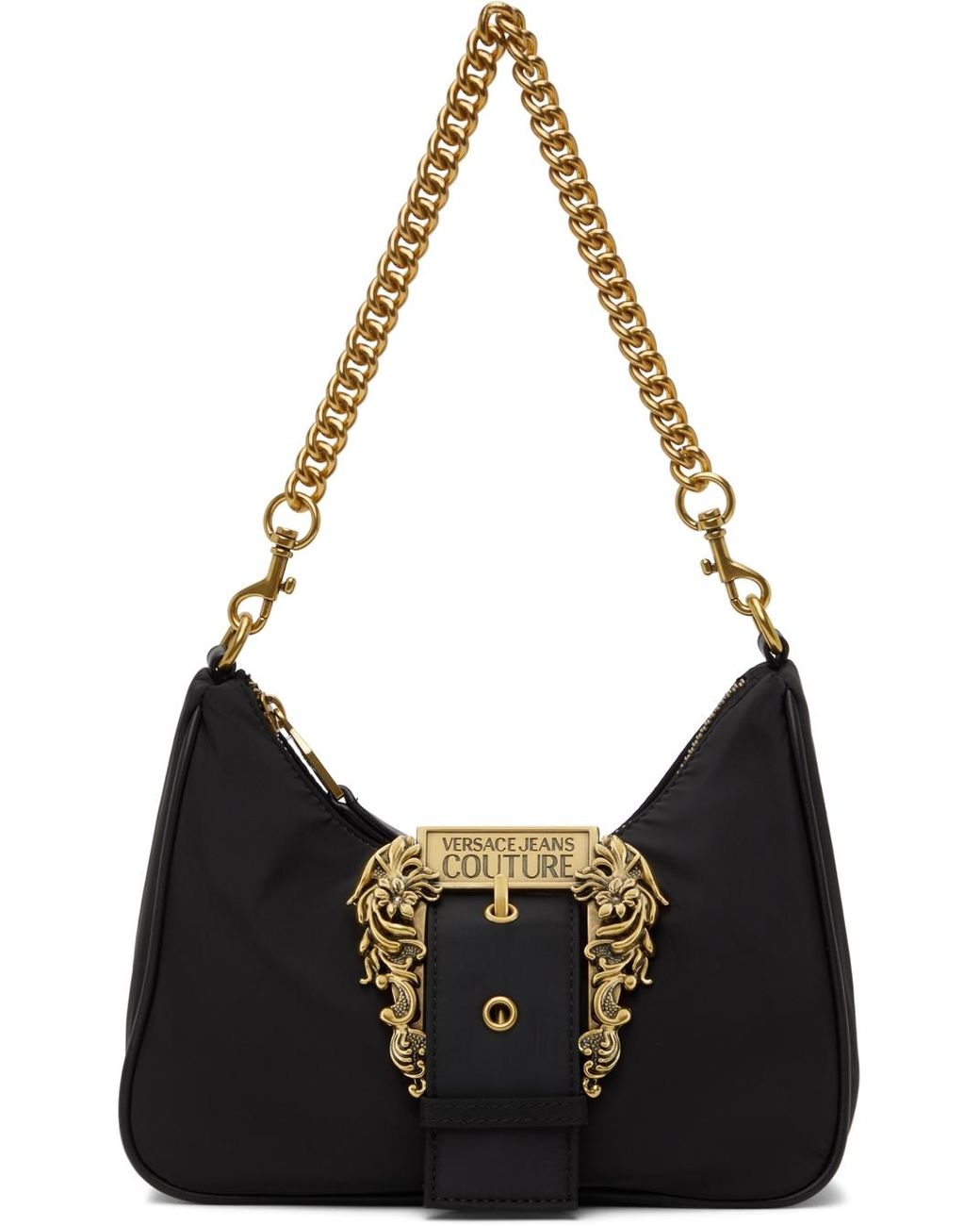 Versace Jeans Couture Synthetic Black Nylon Buckle Bag | Lyst
