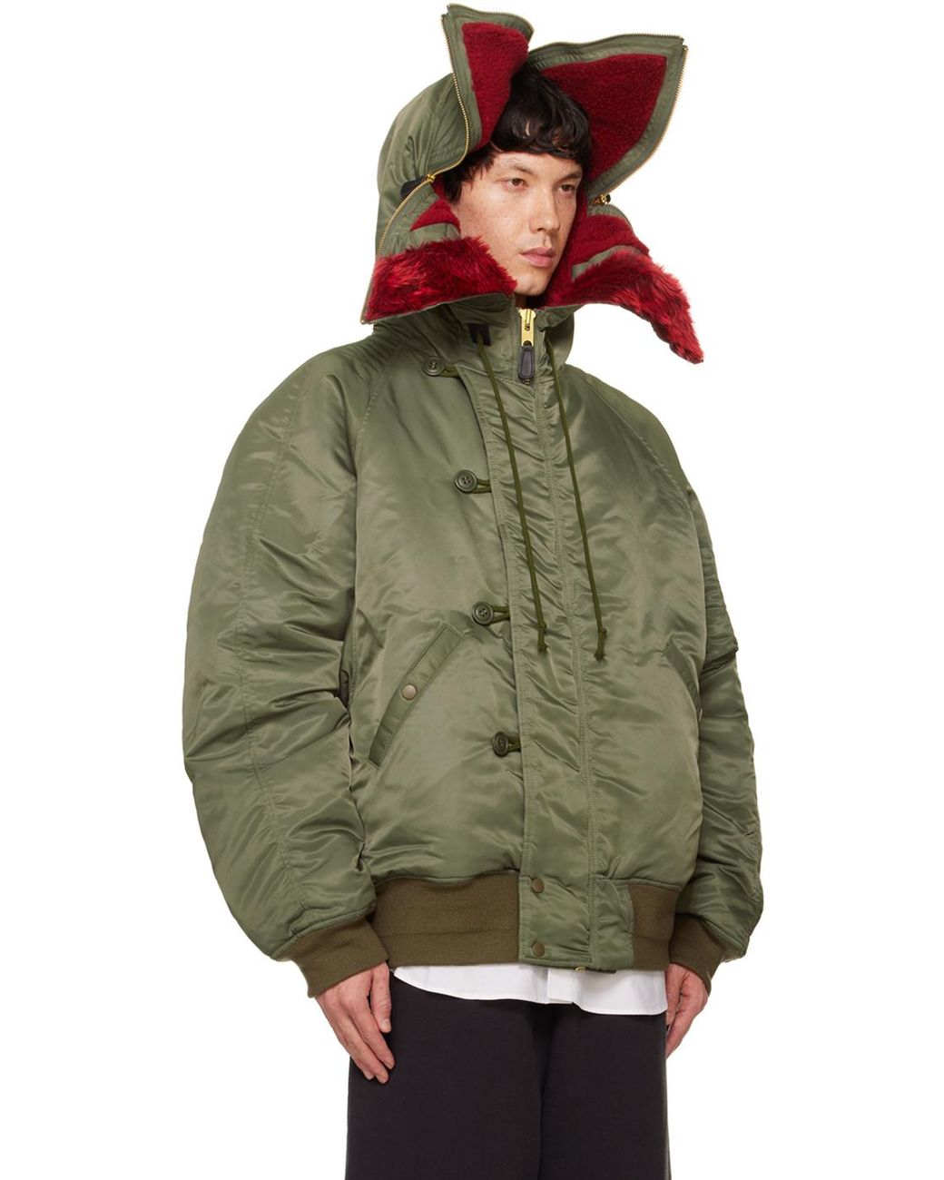 ジャケット・アウター doublet/PETAL MOUTH HOOD BOMBER JACKET IVORY PETAL MOUTH HOOD BOMBER JACKET – 017 Shop