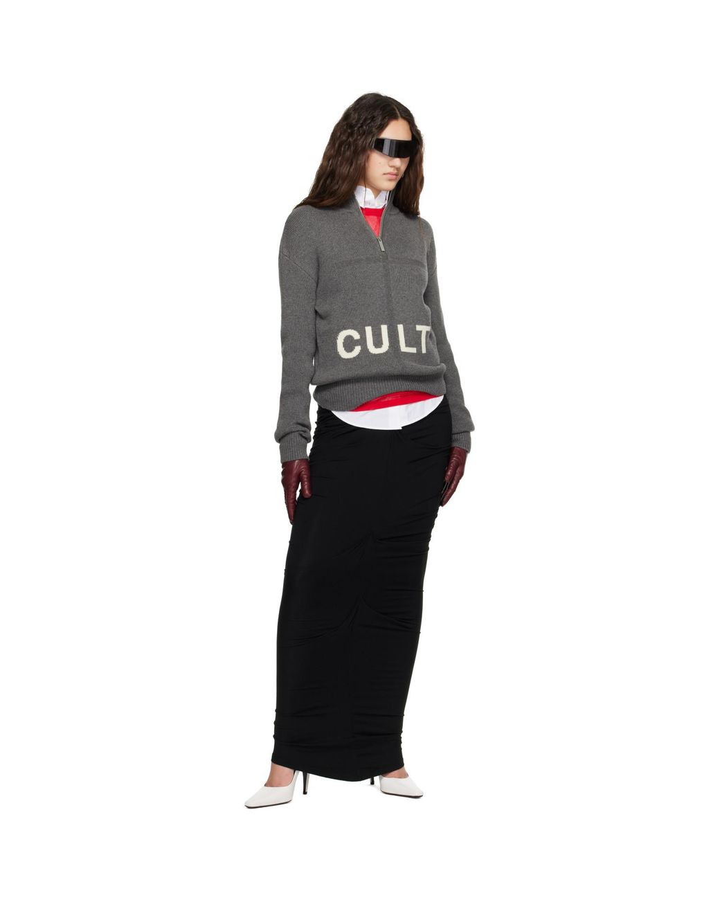 MATIERES FECALES Black 'Cult' Sweater