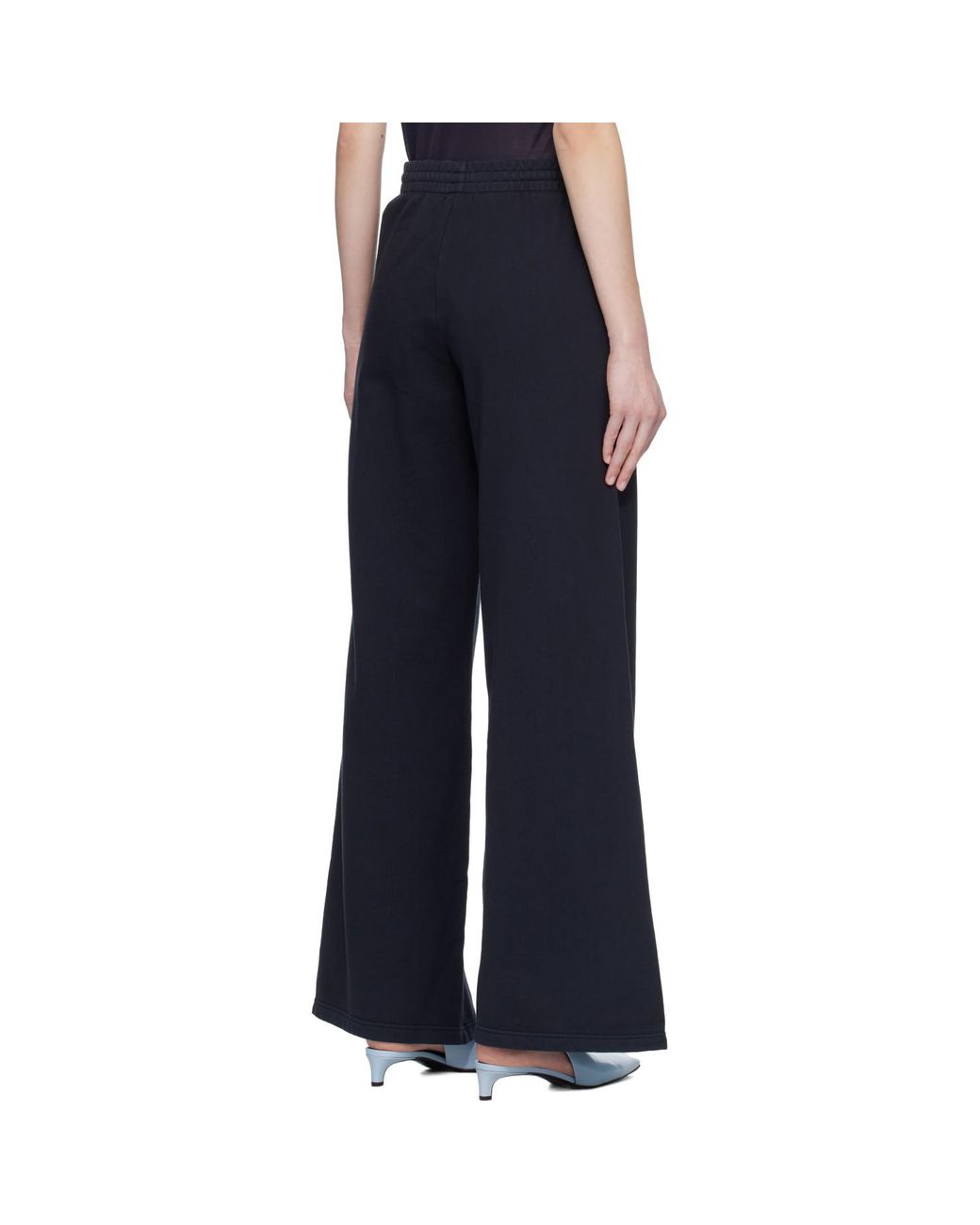 Anine Bing Blue Kacey Monogram Sweatpants