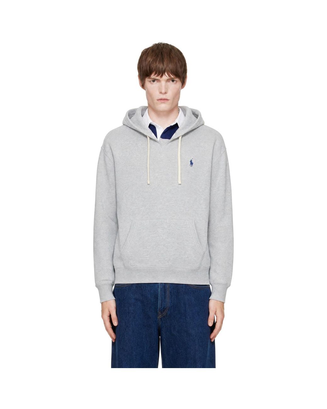 Polo Ralph Lauren Gray 'The Rl' Fleece Hoodie for men