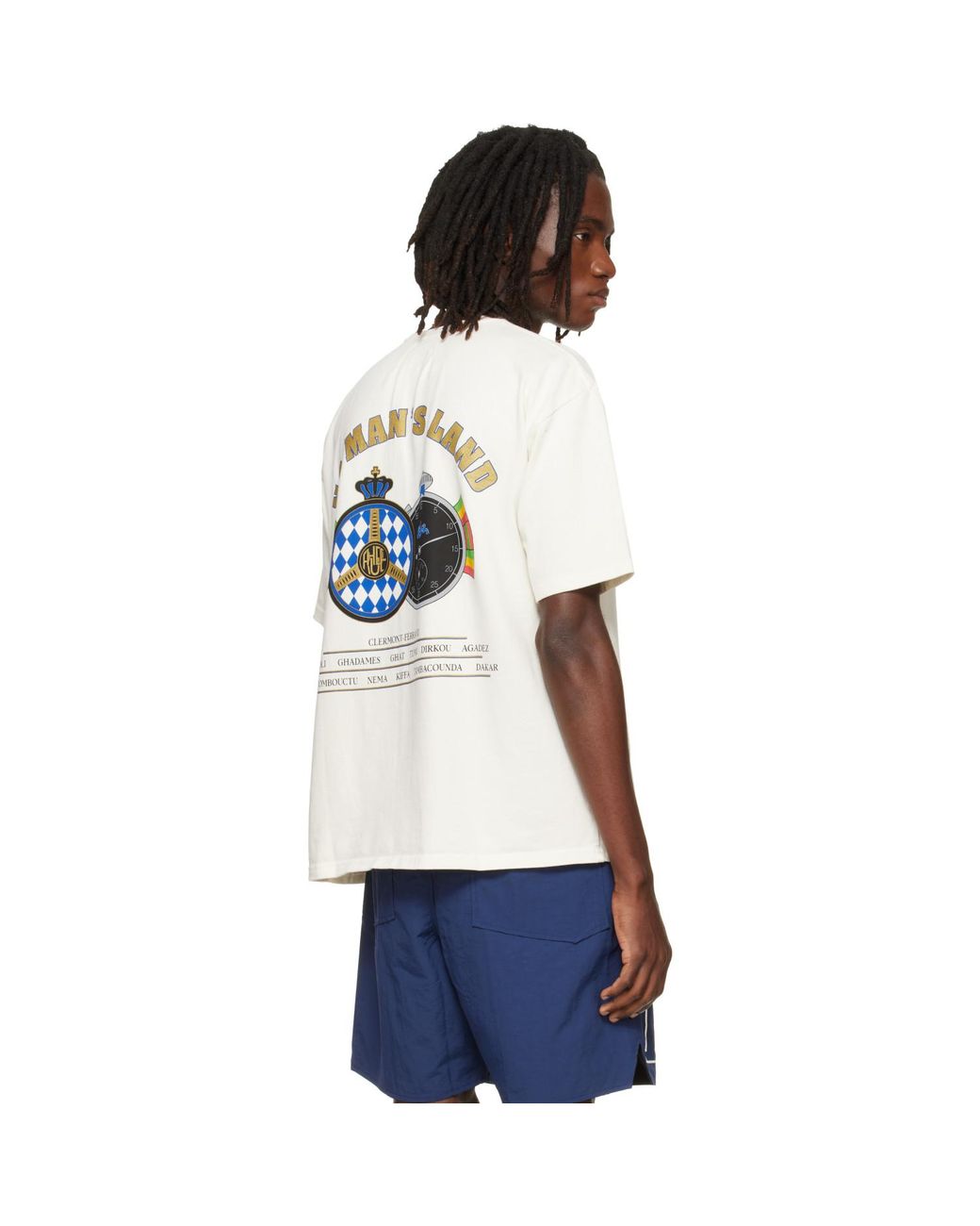 Rhude Blue Off- Chrono T-Shirt for men