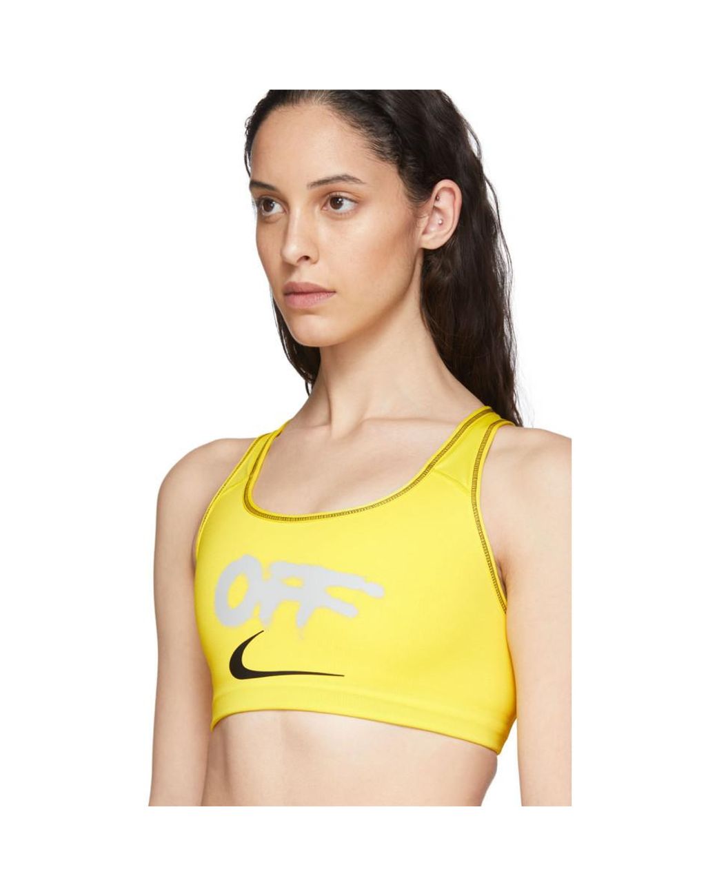 Nike Synthetic X Off-white Nrg Ru Pro Classic Sports Bra in Yellow | Lyst  Canada