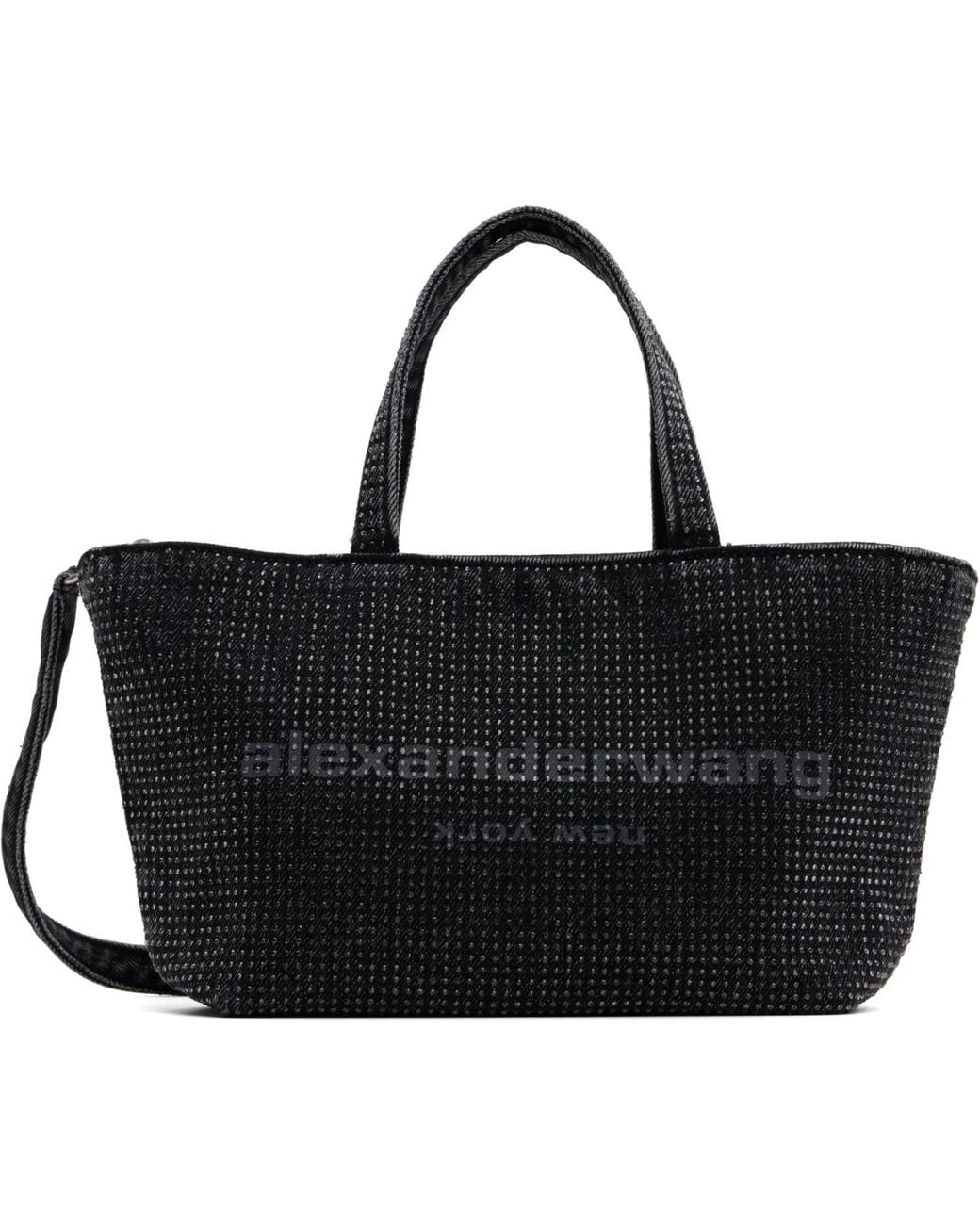 Alexander Wang Black Punch Crystal Mini Tote