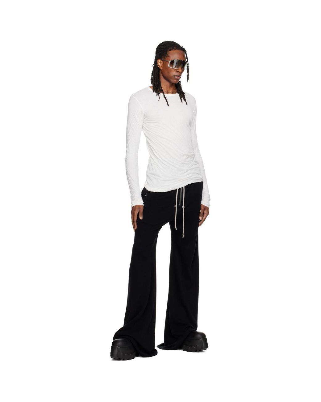 Rick Owens Black Tower Wide Bela Trousers for men