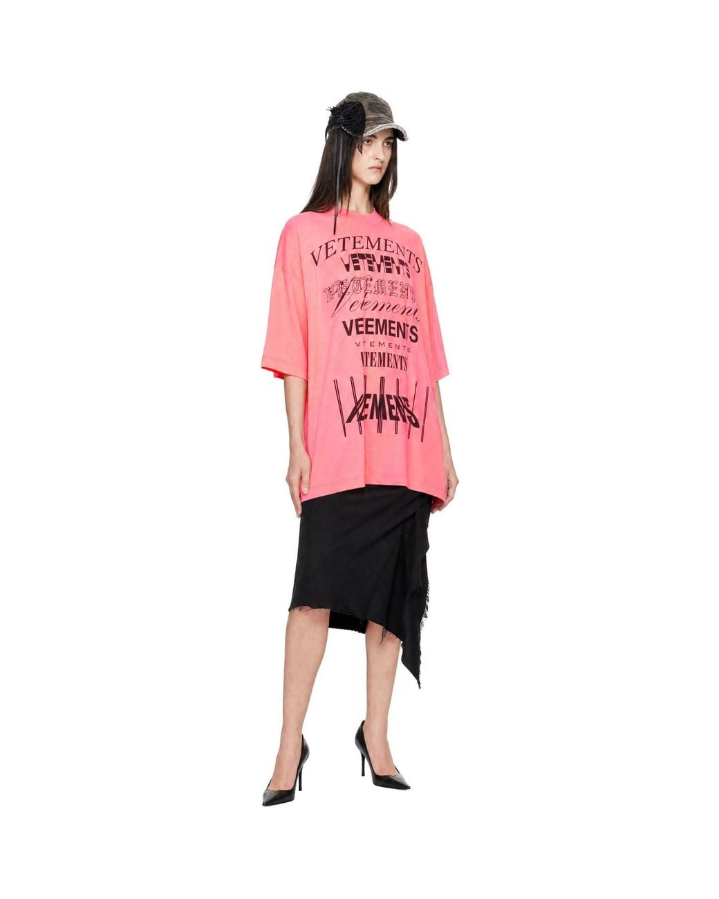 Vetements Pink Multilogo T-Shirt
