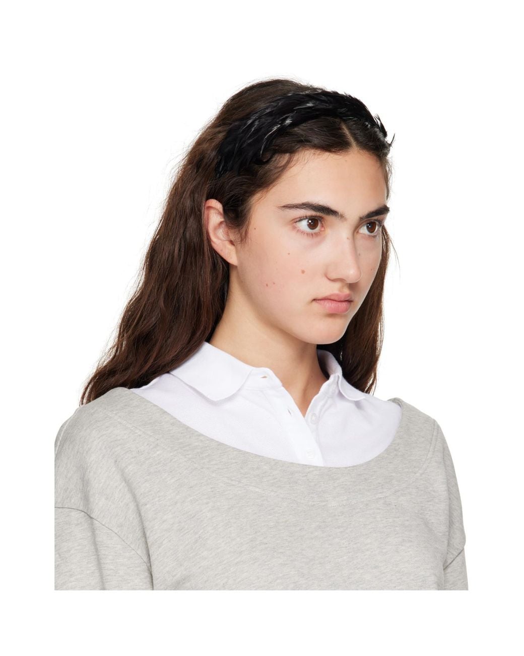 MERRMA White Ssense Exclusive Feather Headband