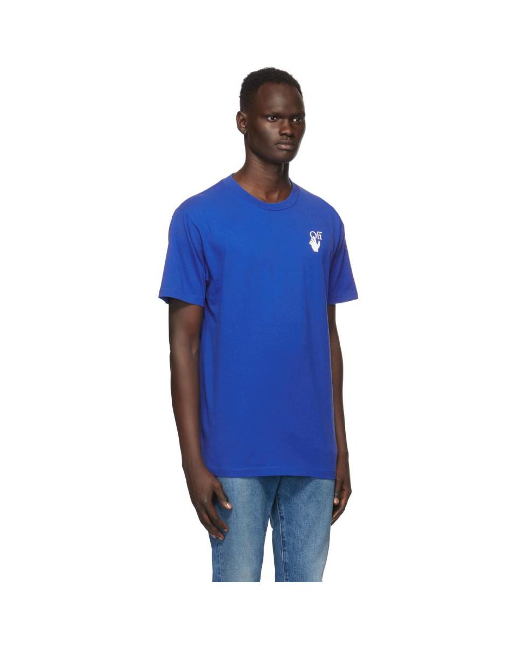 T-shirt Virgil Abloh Blue size XXL International in Cotton - 34601581