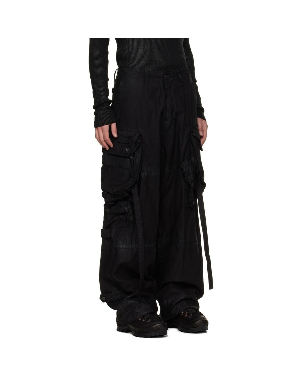 Julius Black Gas Mask Pants for men