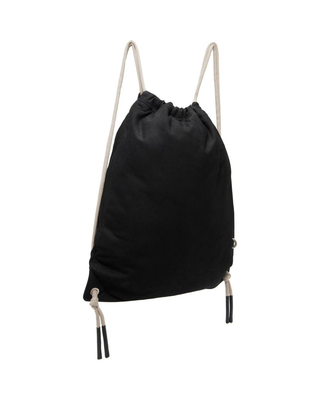 Rick Owens Black Tower Drawstring Backpack for men