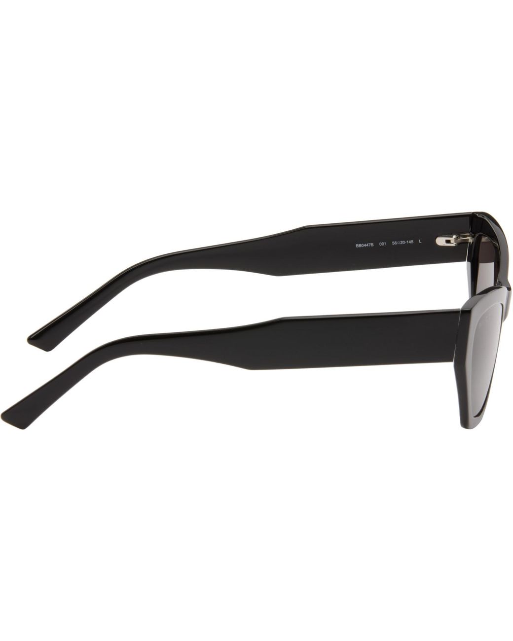 Balenciaga Black Flat Text Cateye Sunglasses