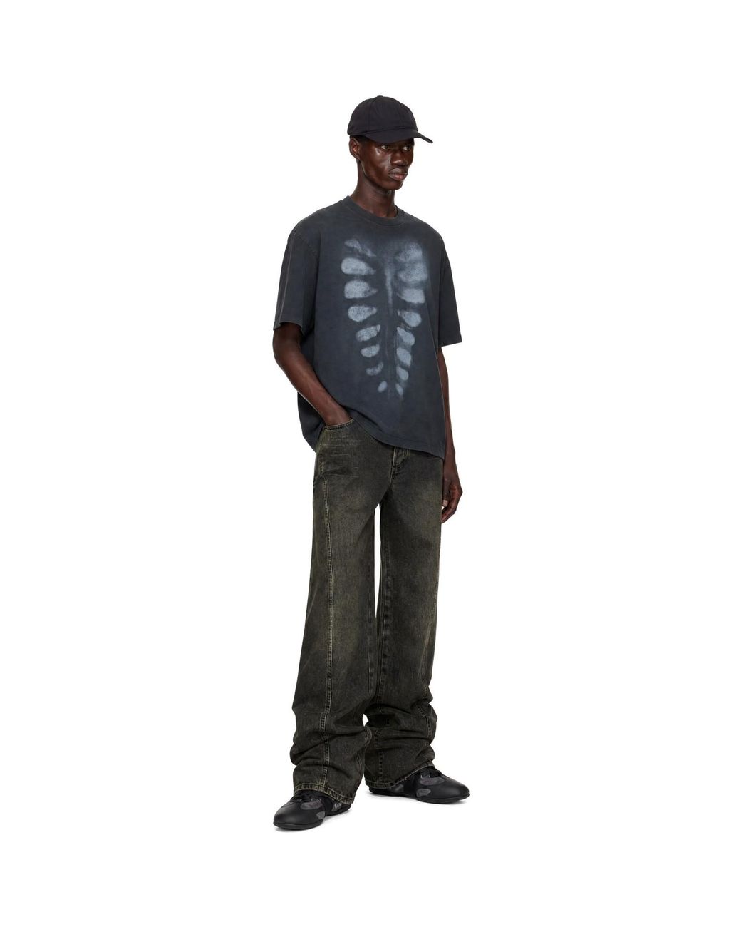 AVAVAV Black Shar-Pei Stonewashed Jeans for men
