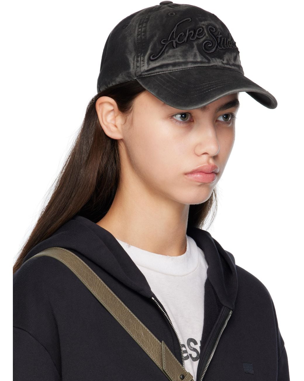Acne Black Logo Cap