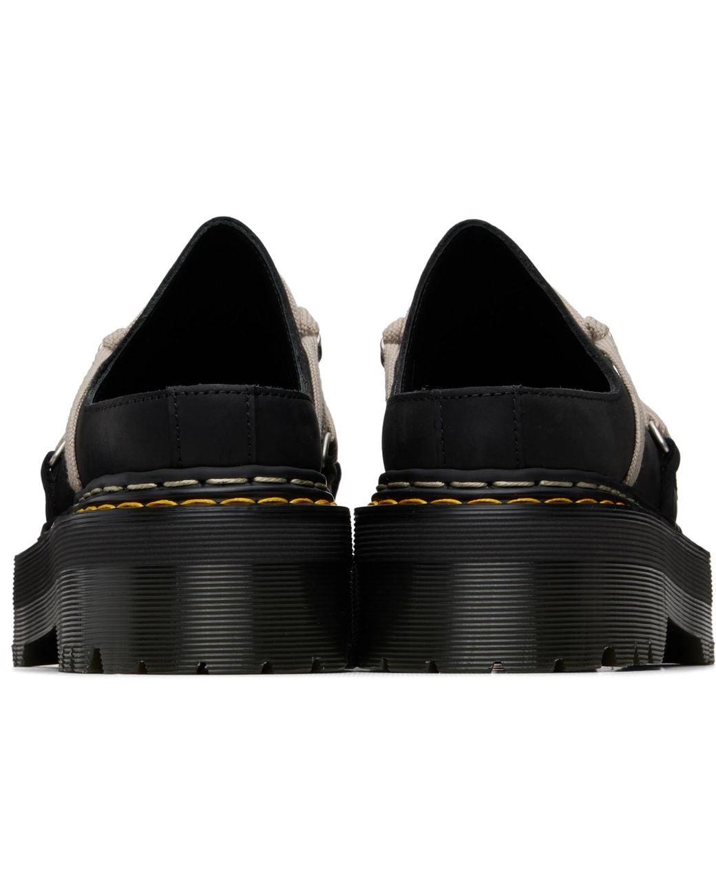 Rick Owens Black Dr. Martens Edition Quad Sole Megalace Loafers for men