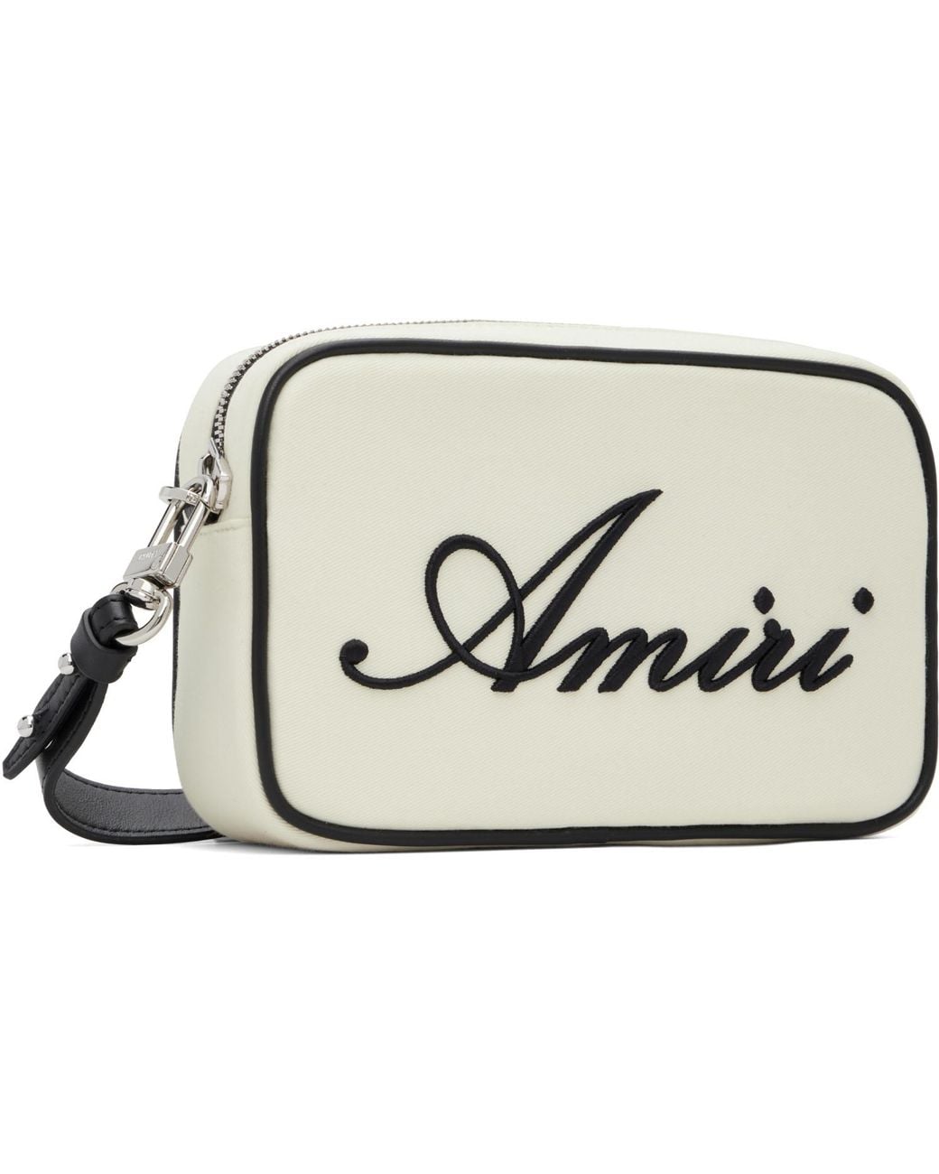 Amiri Metallic Off- Embroidered Camera Bag for men